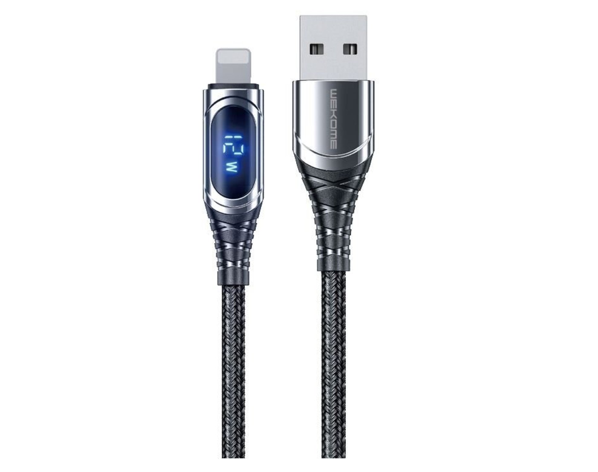 Kabel USB - Lightning WEKOME WDC-166 Sakin Series 1 m Szary