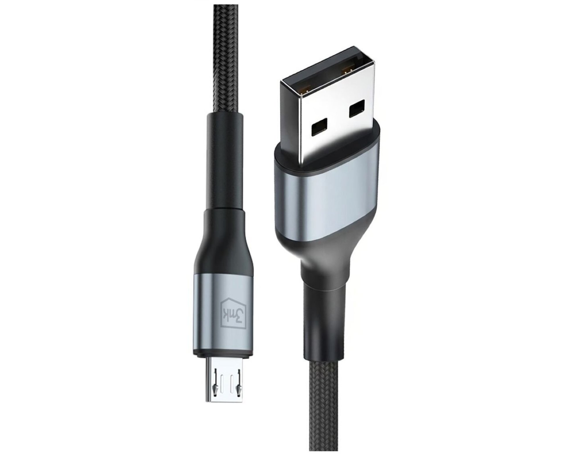 Kabel USB - Micro USB 3MK Hyper Cable N-Series 12W 1 m Czarny