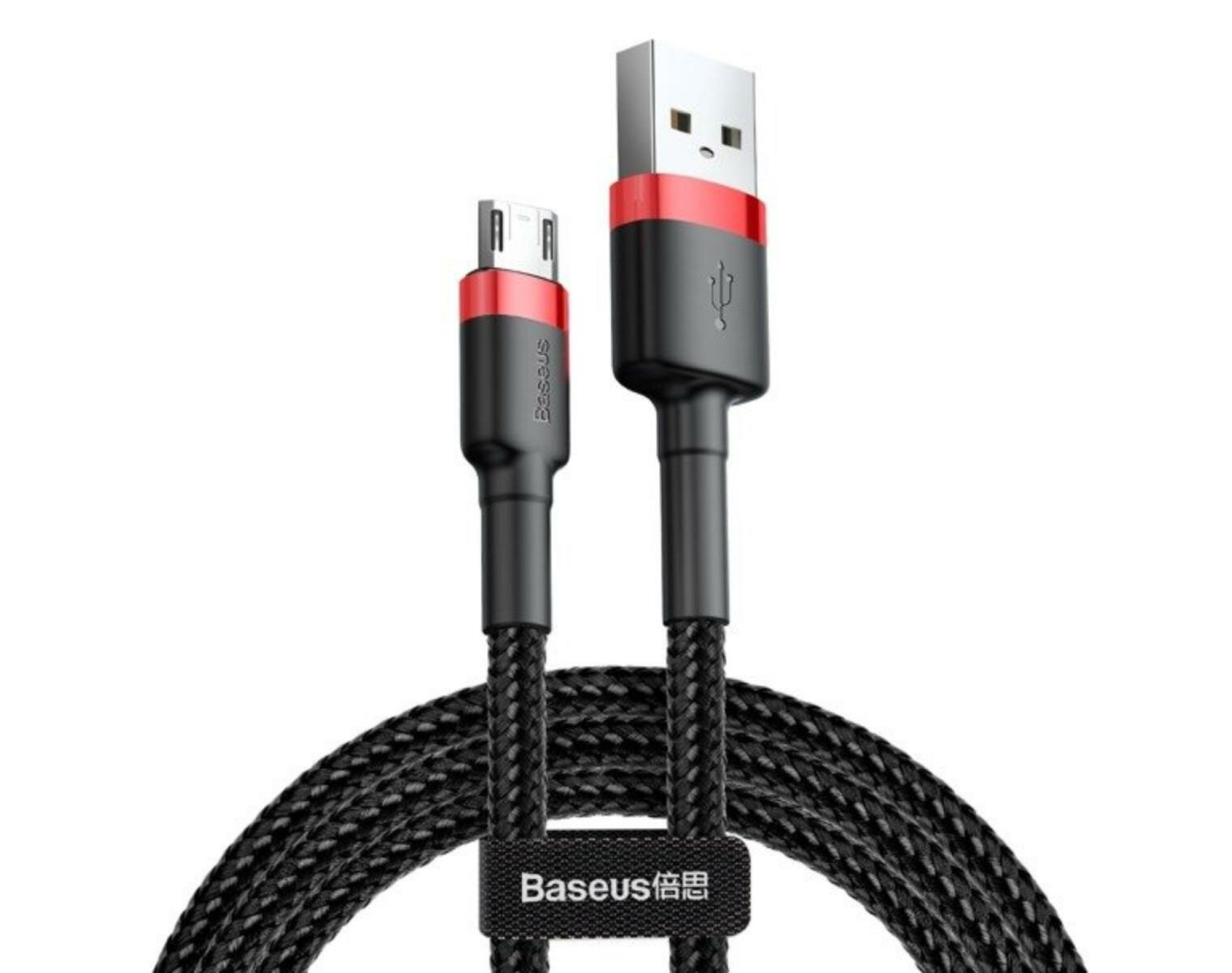 Kabel USB - Micro USB BASEUS Cafule Metal 3 m Czarno-czerwony
