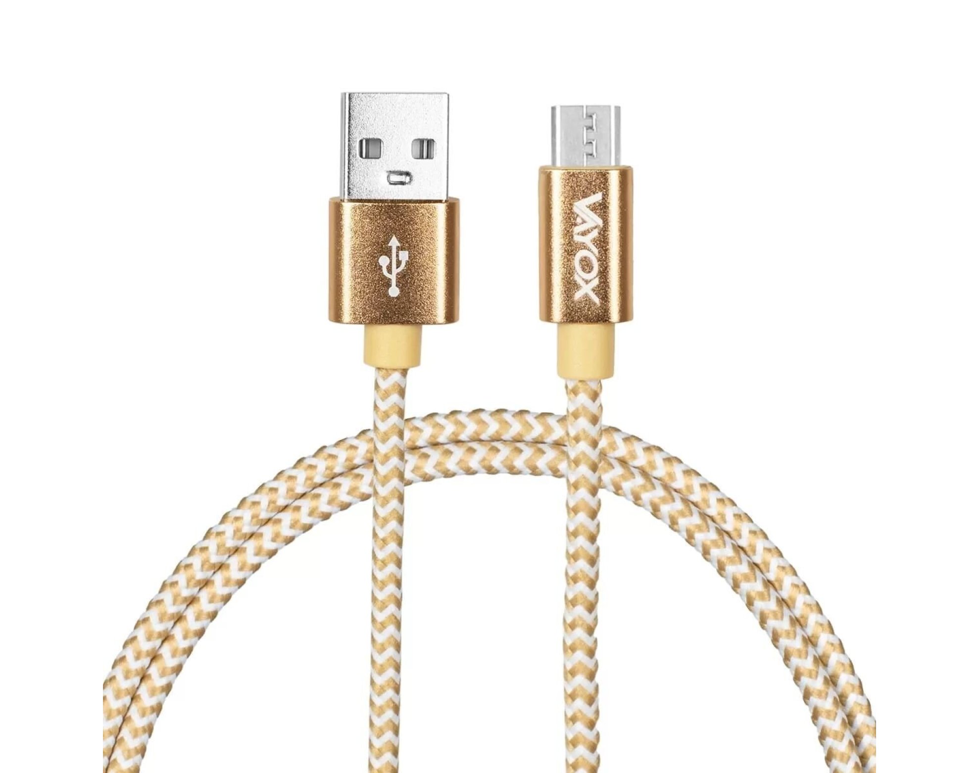 Kabel USB - Micro USB gold 2m VA0192 Vayox