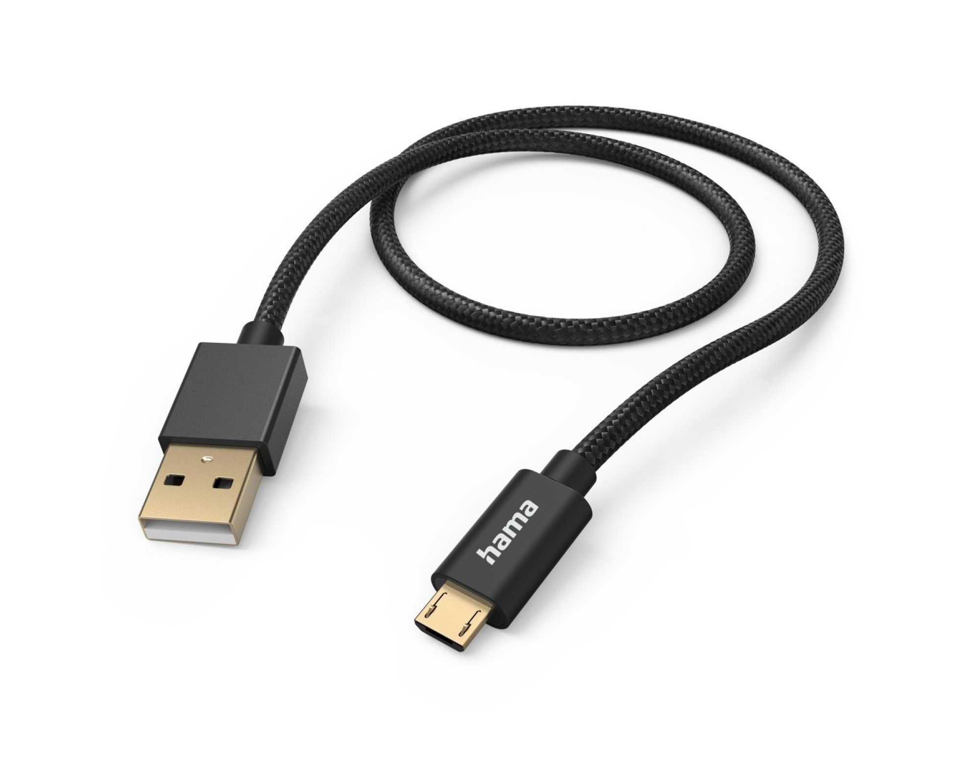 Kabel USB - Micro USB HAMA Fabric 1.5 m Czarny