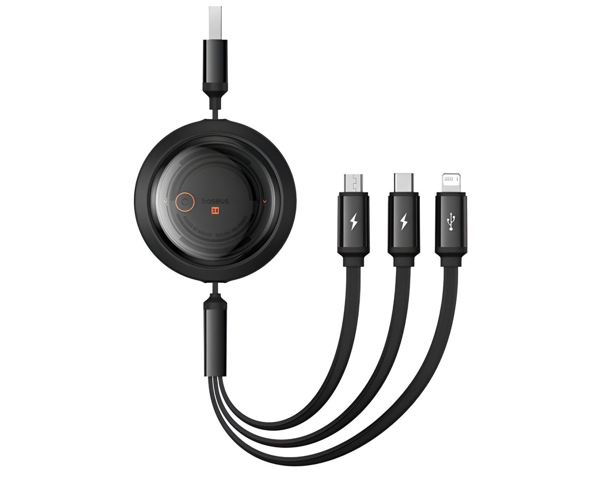 Kabel USB - Micro USB/Lightning/USB-C BASEUS Free2Draw 3w1 1.1m Czarny