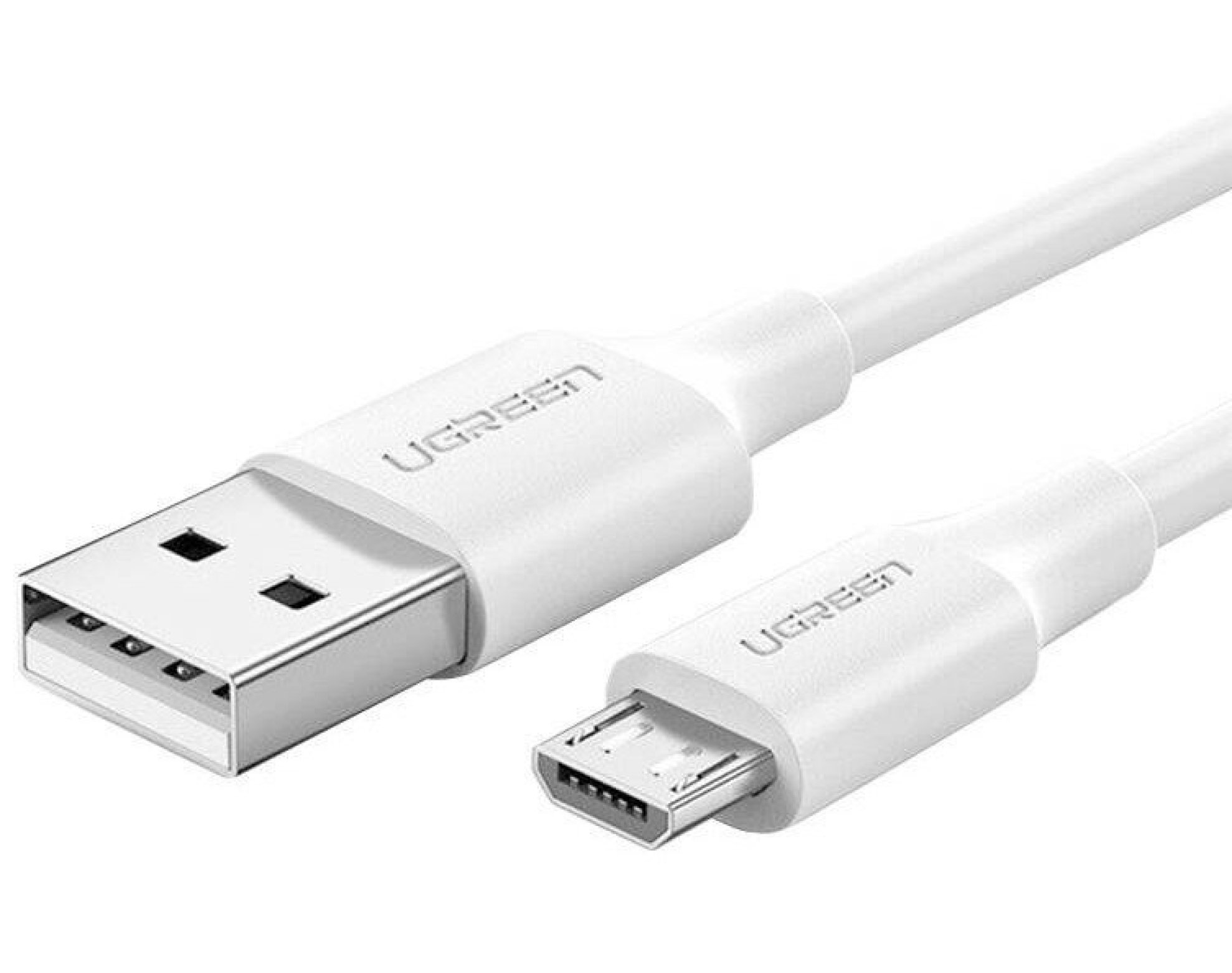 Kabel USB - Micro USB UGREEN US289 12W 1 m Biały