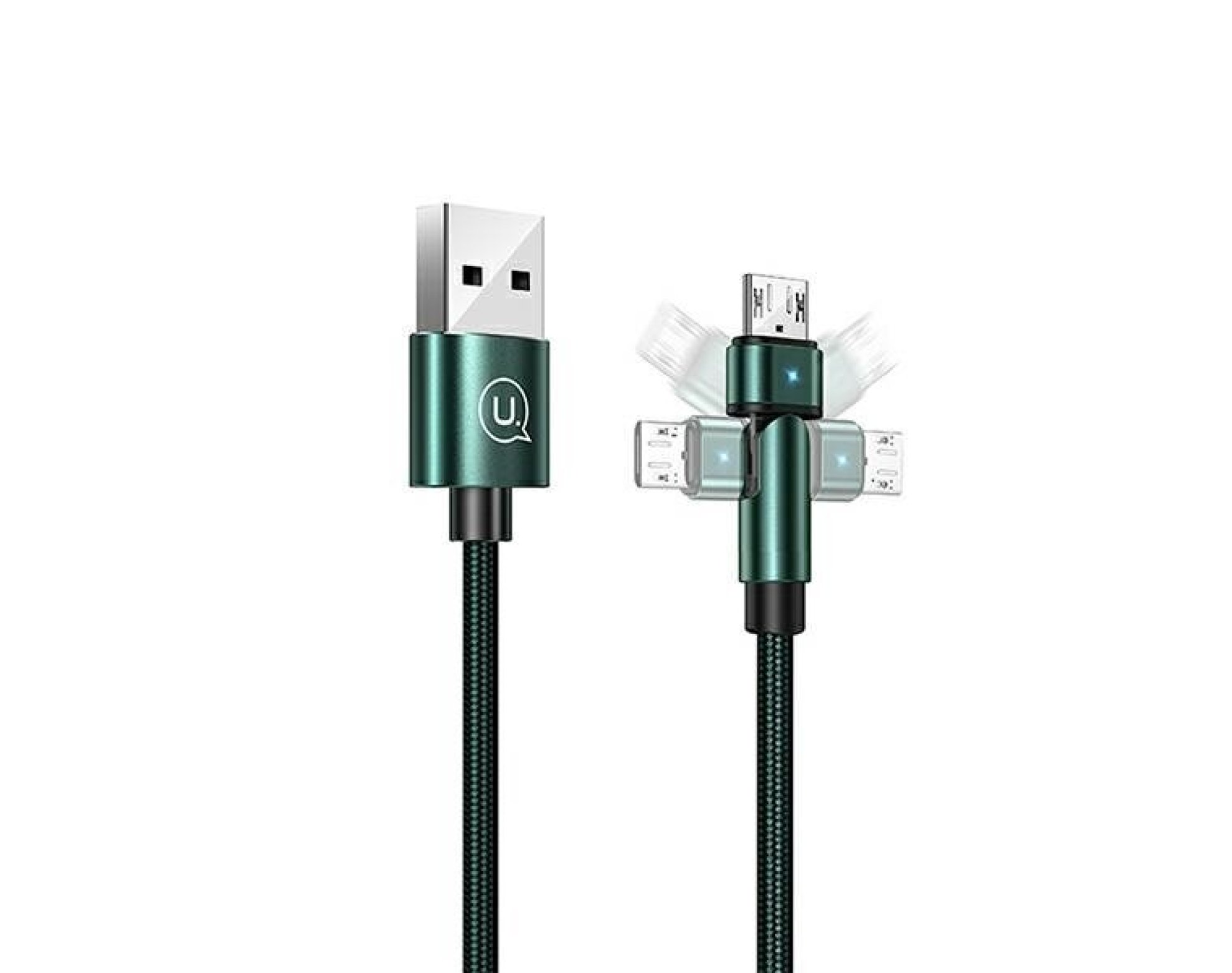 Kabel USB - Micro USB USAMS U60 2A 1 m Zielony