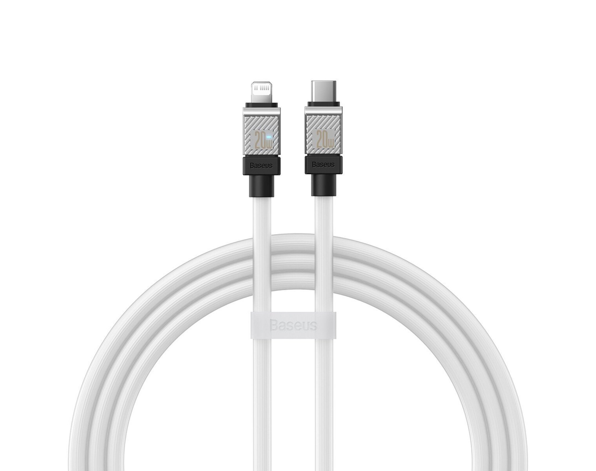 Kabel USB Typ-C - Lightning BASEUS CoolPlay Series 20W 1 m Biały