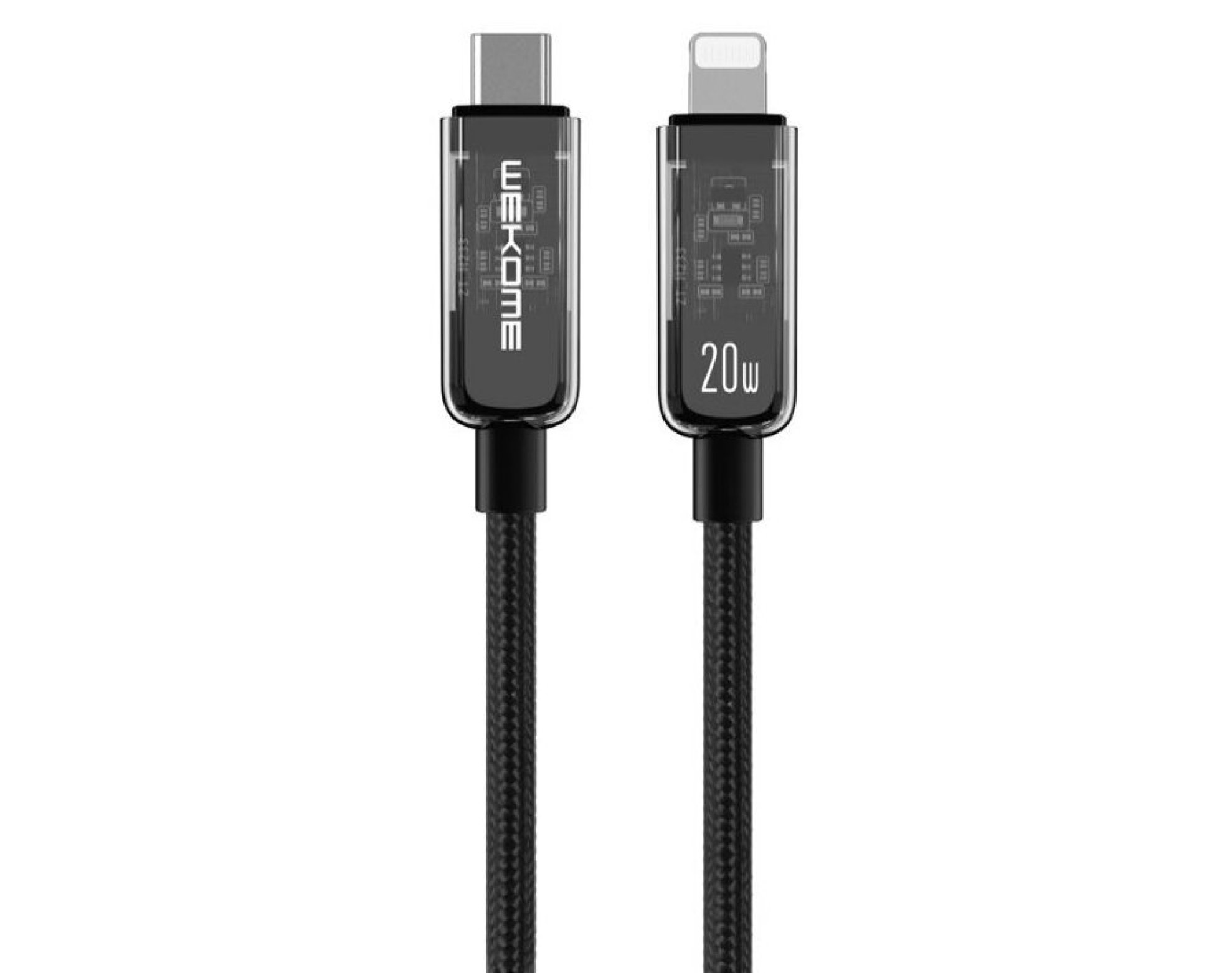Kabel USB Typ-C - Lightning WEKOME WDC-181 Vanguard Series PD 20W 1 m Czarny