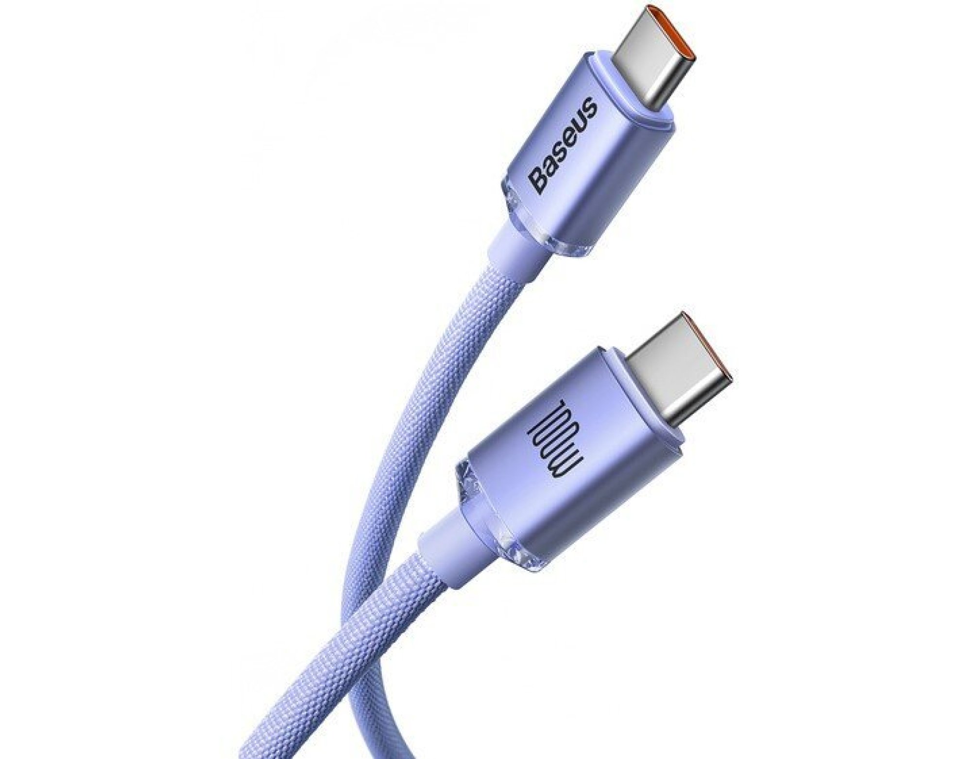 Kabel USB - USB-C BASEUS Crystal Shine 100W 2 m Fioletowy