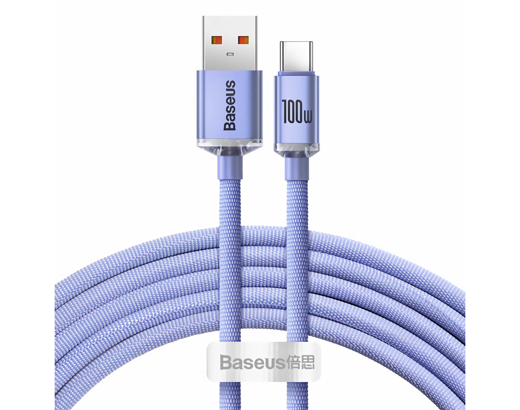 Kabel USB - USB-C BASEUS Crystal Shine 100W 2 m Fioletowy