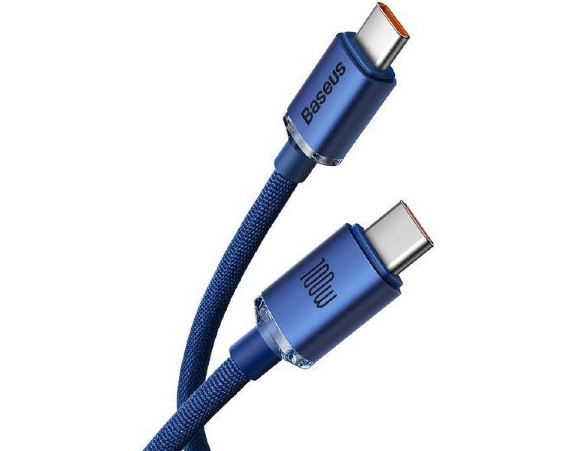 Kabel USB - USB-C BASEUS Crystal Shine 100W 2 m Niebieski