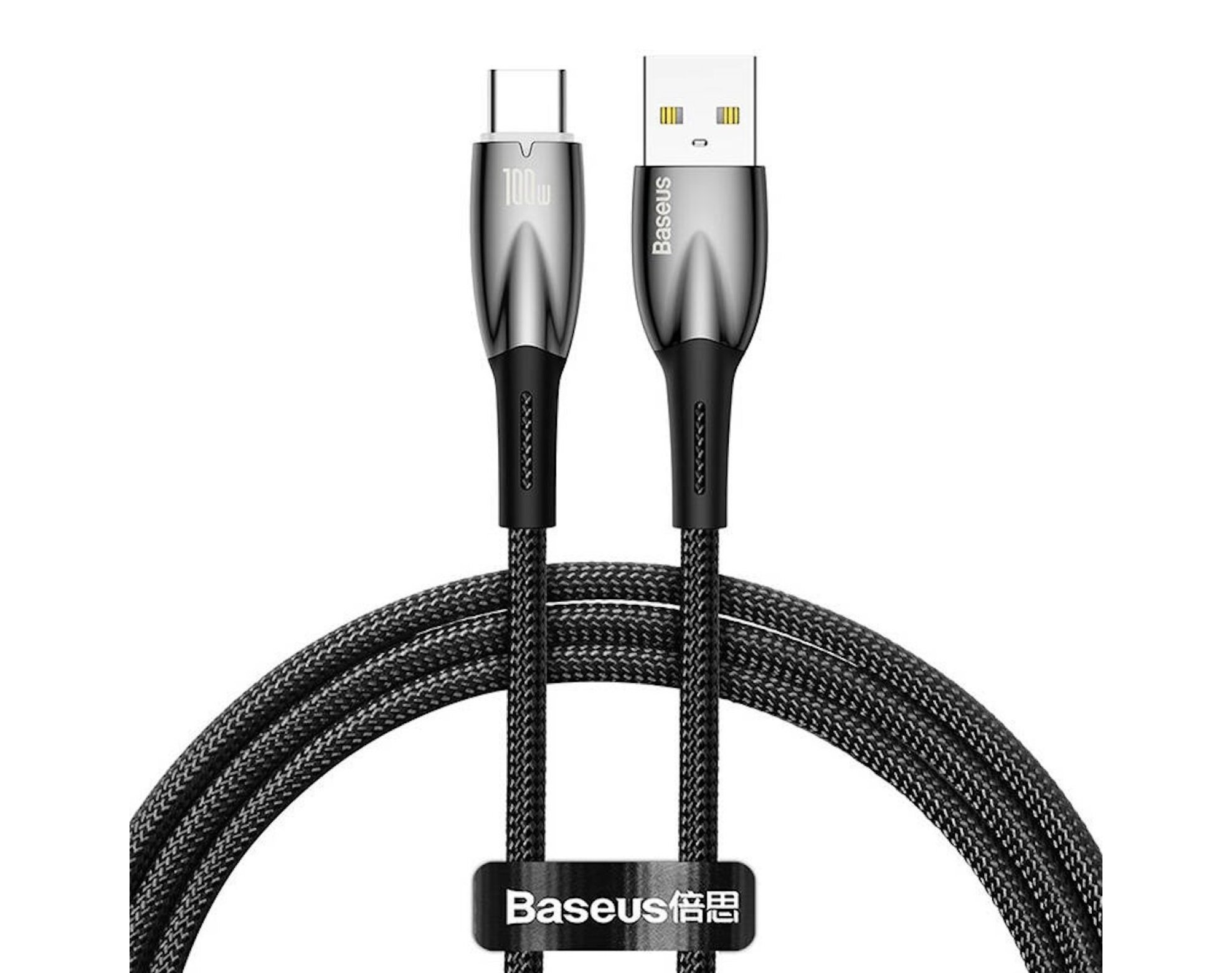 Kabel USB - USB-C BASEUS Glimmer 100W 1 m Czarny