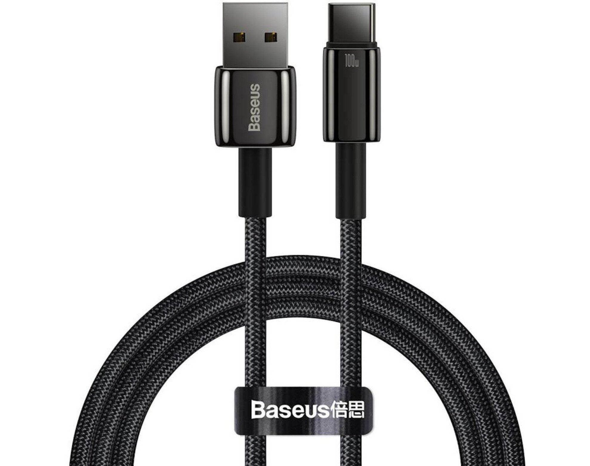Kabel USB - USB-C BASEUS Tungsten Gold 1 m Czarny