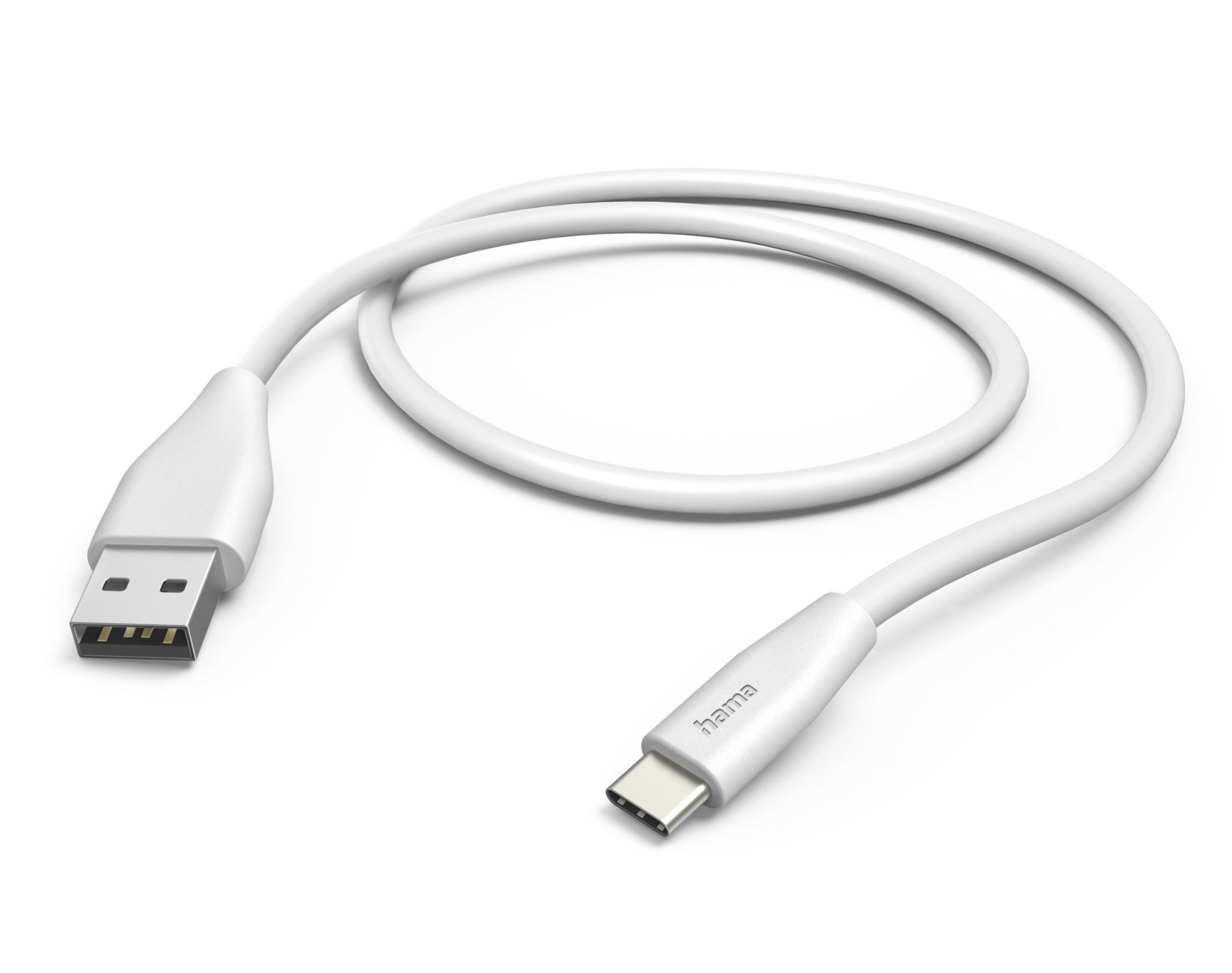 Kabel USB - USB-C HAMA 201596 1.5 m Biały