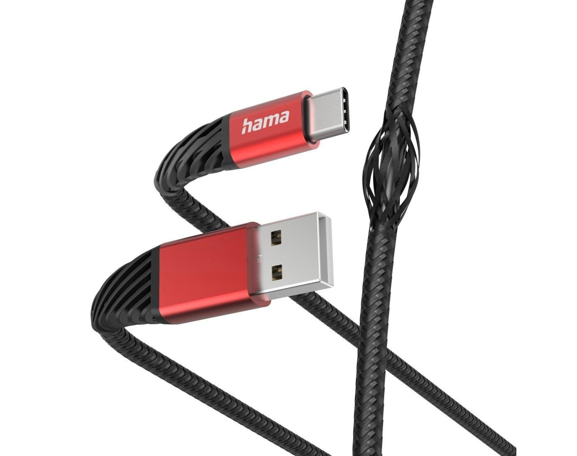 Kabel USB - USB-C HAMA Extreme 1.5 m Czarno-czerwony