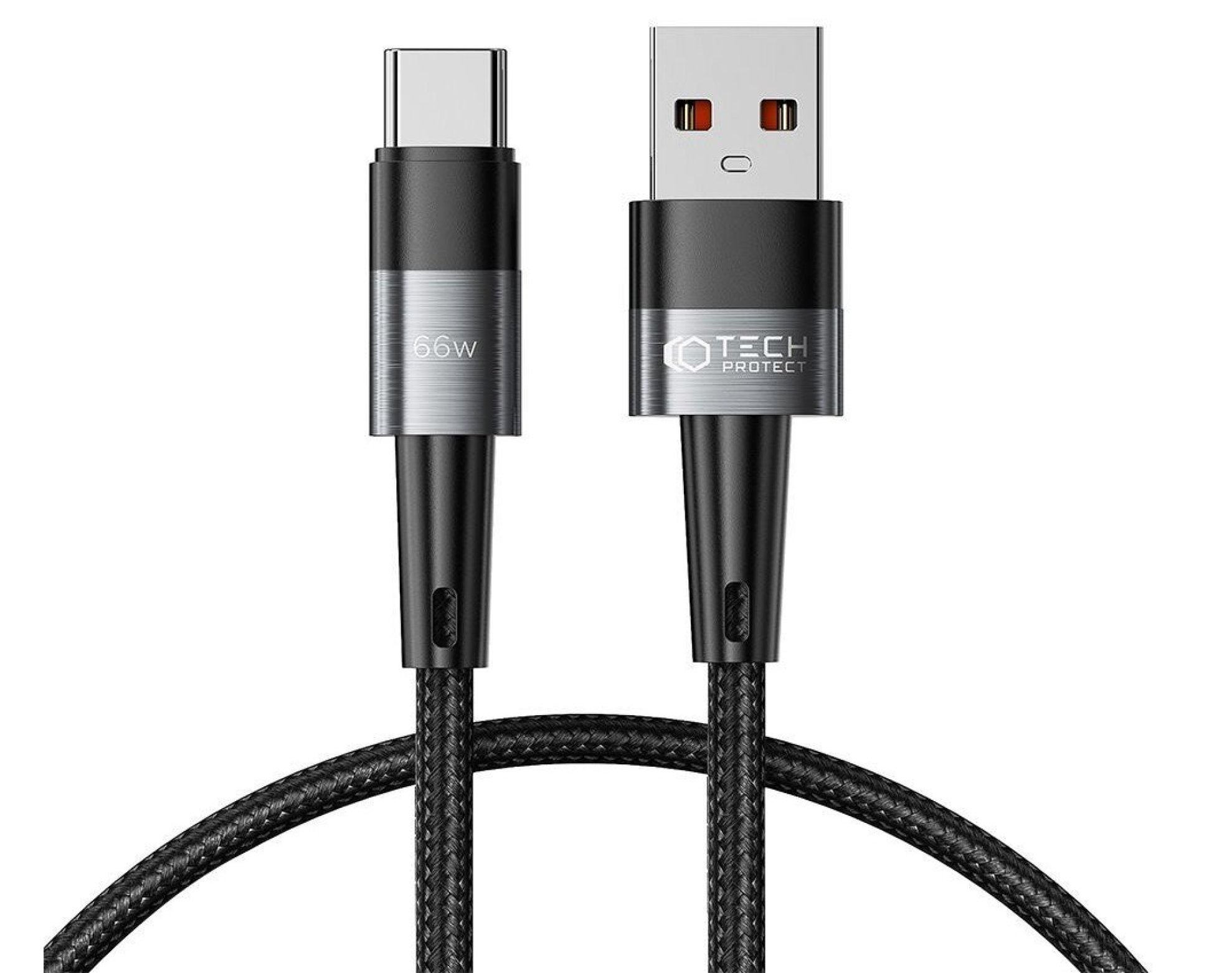 Kabel USB - USB-C TECH-PROTECT UltraBoost 66W/6A 0.25 m Szary