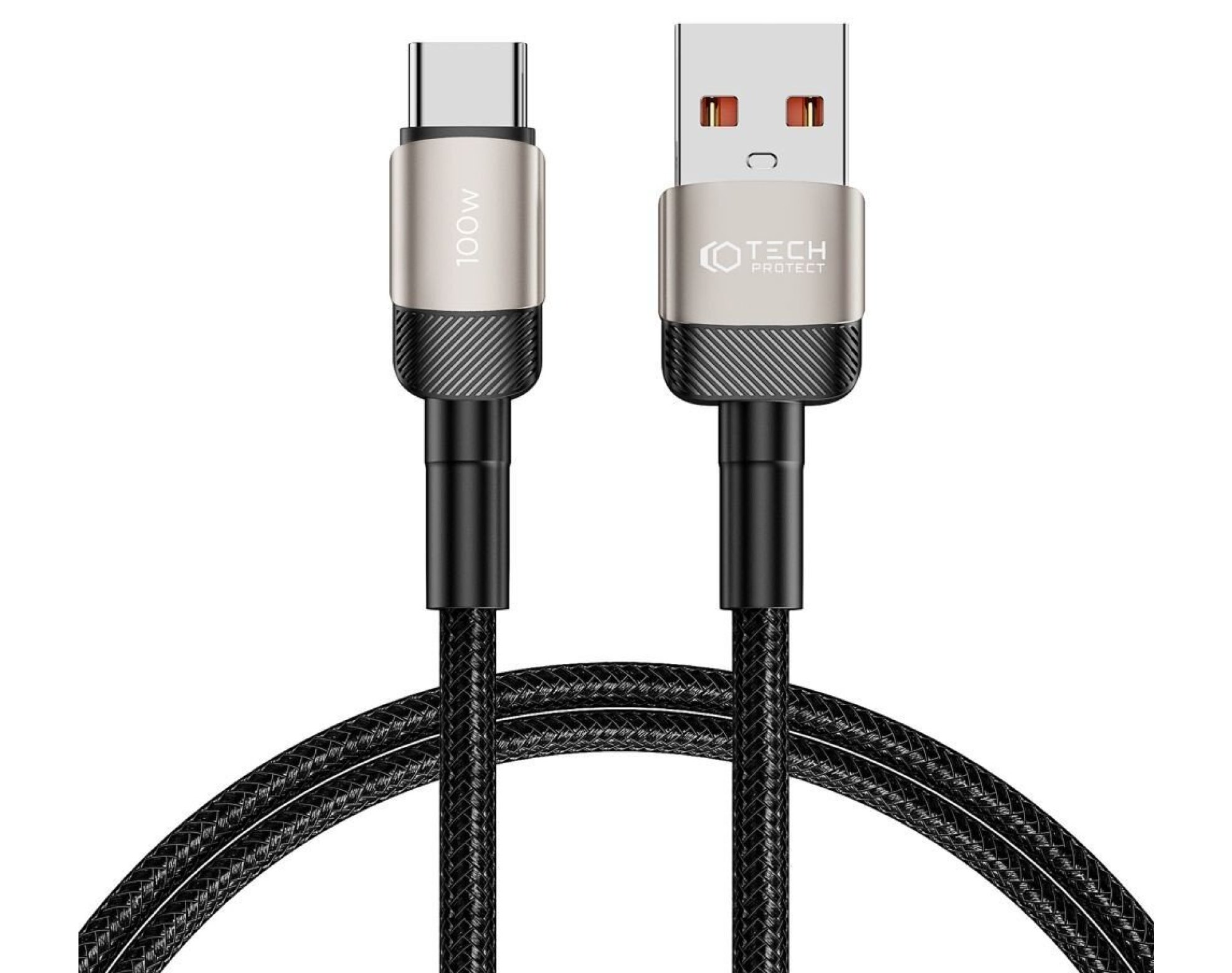 Kabel USB - USB-C TECH-PROTECT UltraBoost EVO 100W/5A 1 m Czarno-beżowy