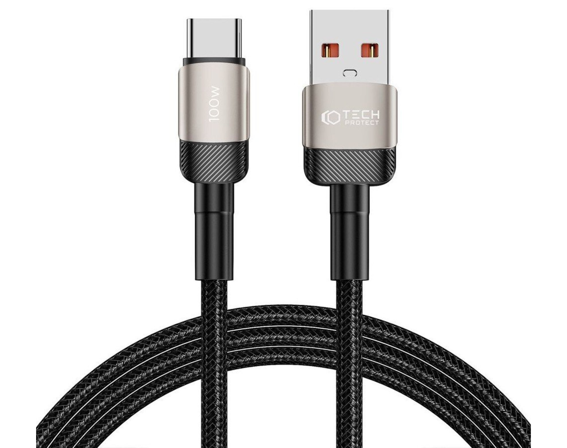 Kabel USB - USB-C TECH-PROTECT UltraBoost EVO 100W/5A 2 m Czarno-beżowy