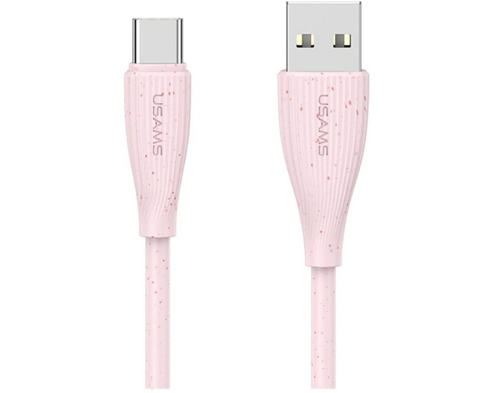 Kabel USB - USB-C USAMS Green Series SJ714 18W 1 m Różowy