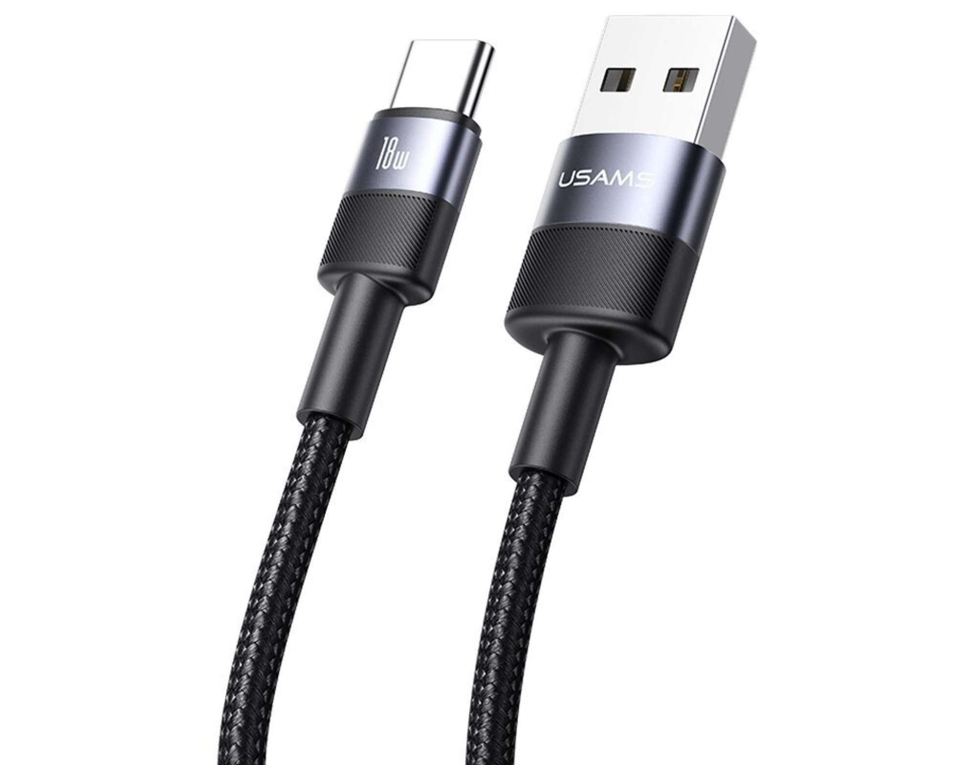 Kabel USB - USB-C USAMS SJ718 1.2m Stalowy