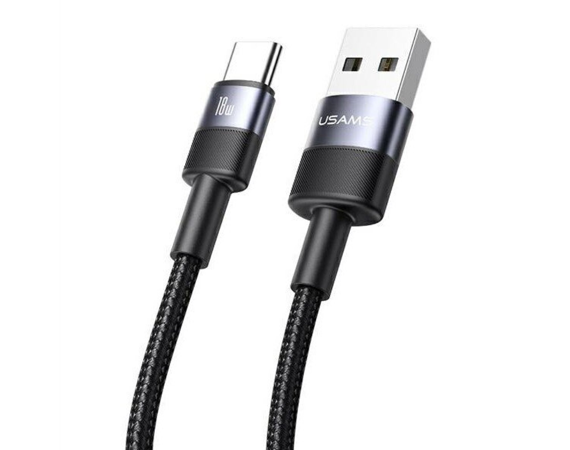 Kabel USB - USB-C USAMS SJ718 60W 1.2 m Stalowy