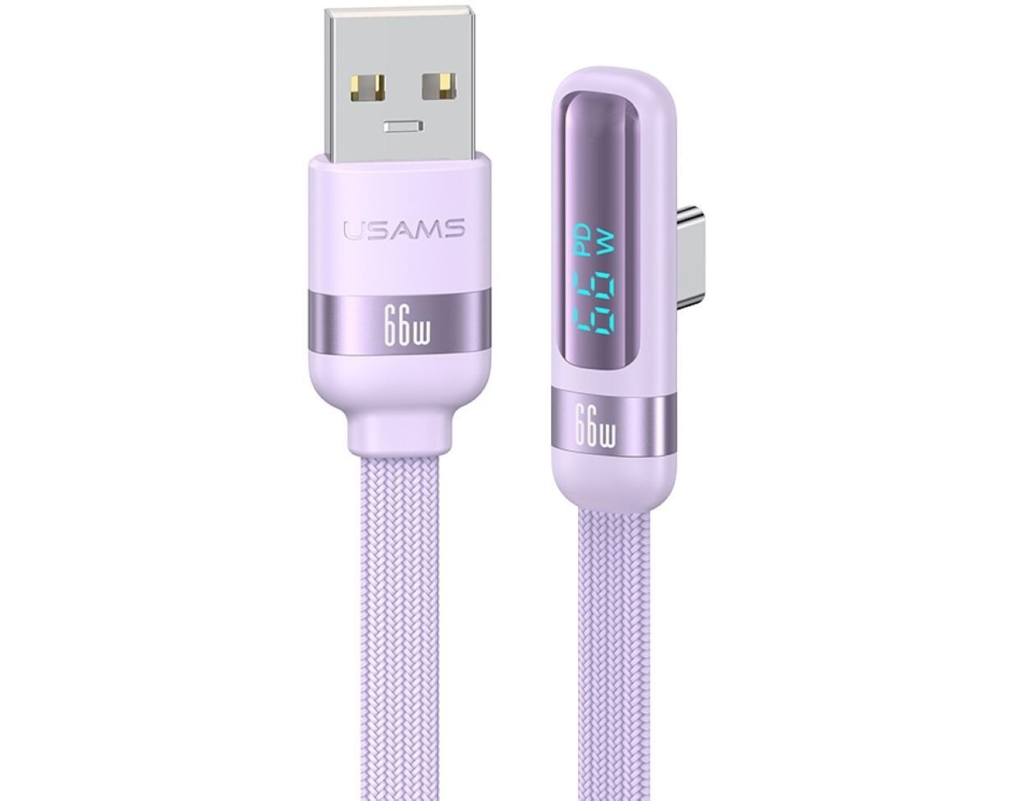 Kabel USB - USB-C USAMS US-SJ651 66W 1.2 m Fioletowy