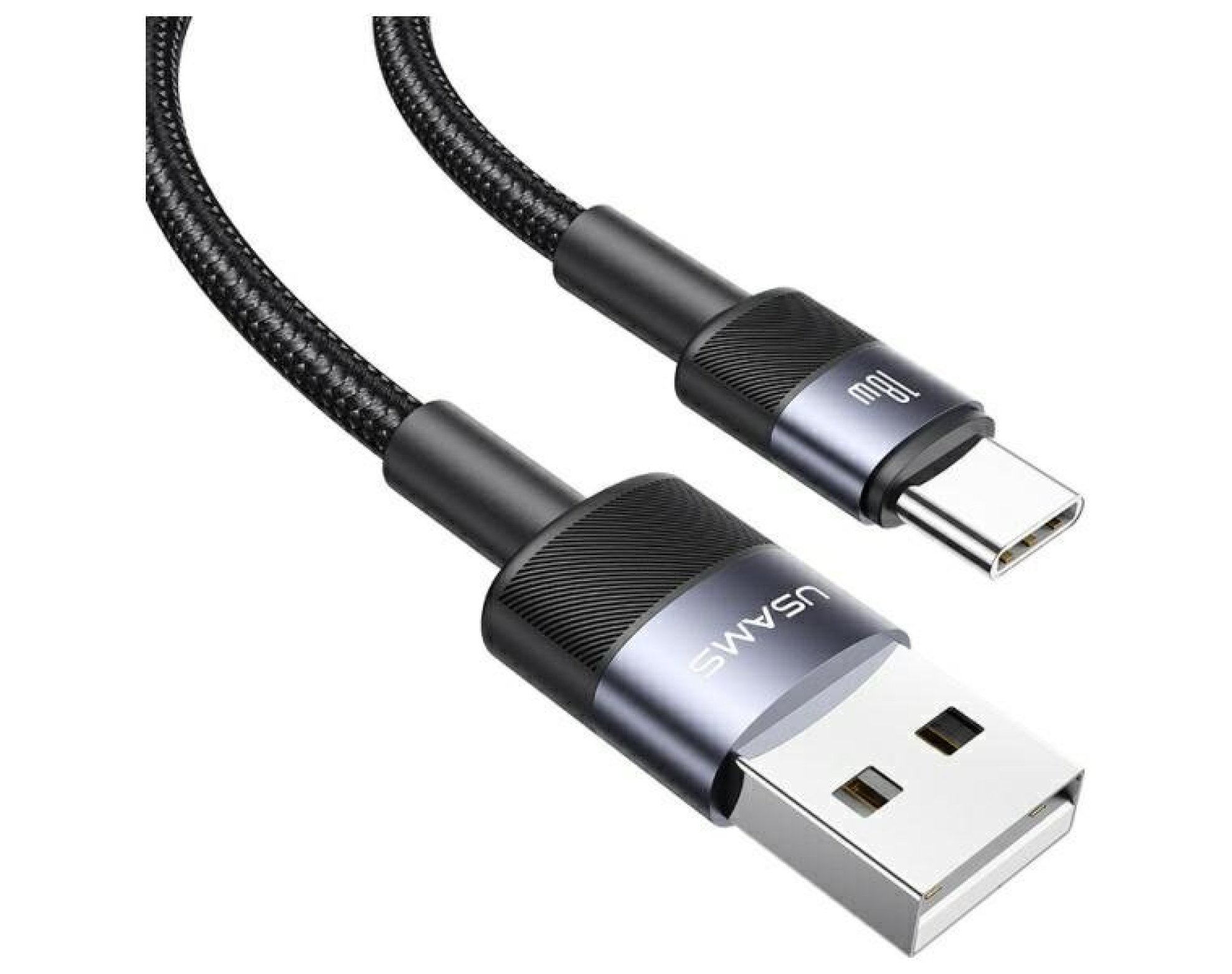 Kabel USB - USB-C USAMS US-SJ718 18W 1.2 m Czarny