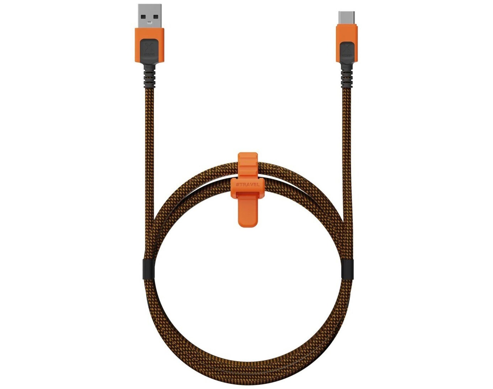 Kabel USB - USB-C XTORM Xtreme CXX2003 60W 1.5 m Pomarańczowo-czarny