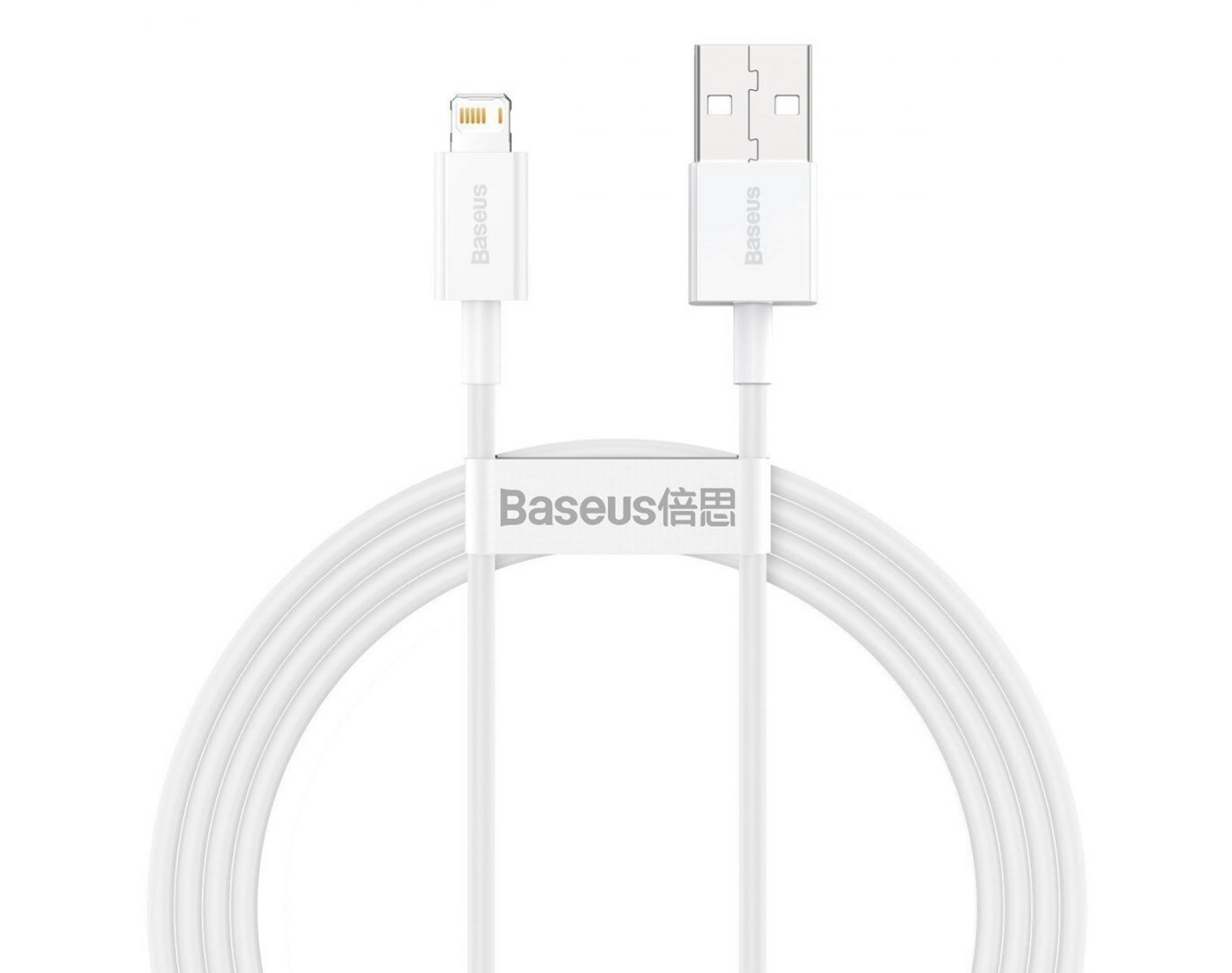 Kabel USB - USB - Lightning BASEUS Superior Series CALYS-B02 1.5 m Biały