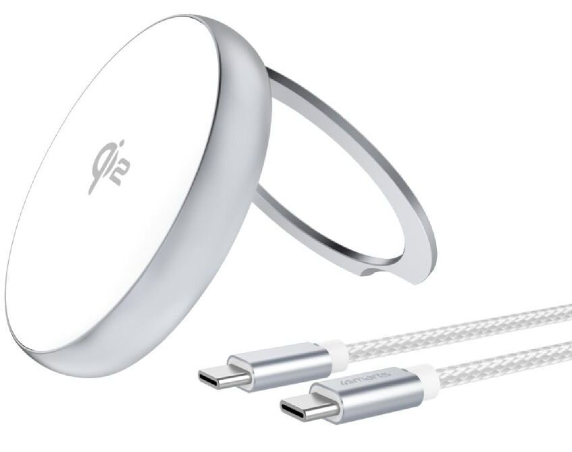 Ładowarka indukcyjna 4SMARTS Kickstand 15W Srebrna