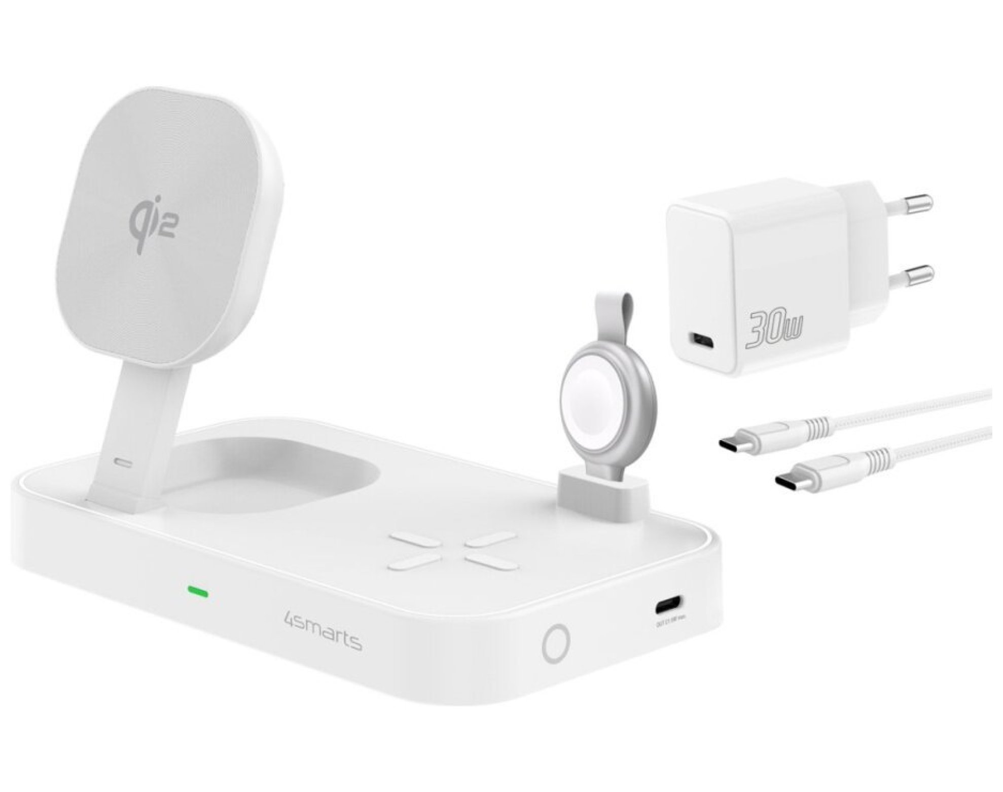 Ładowarka indukcyjna 4SMARTS Qi2 Trident 15W Biały