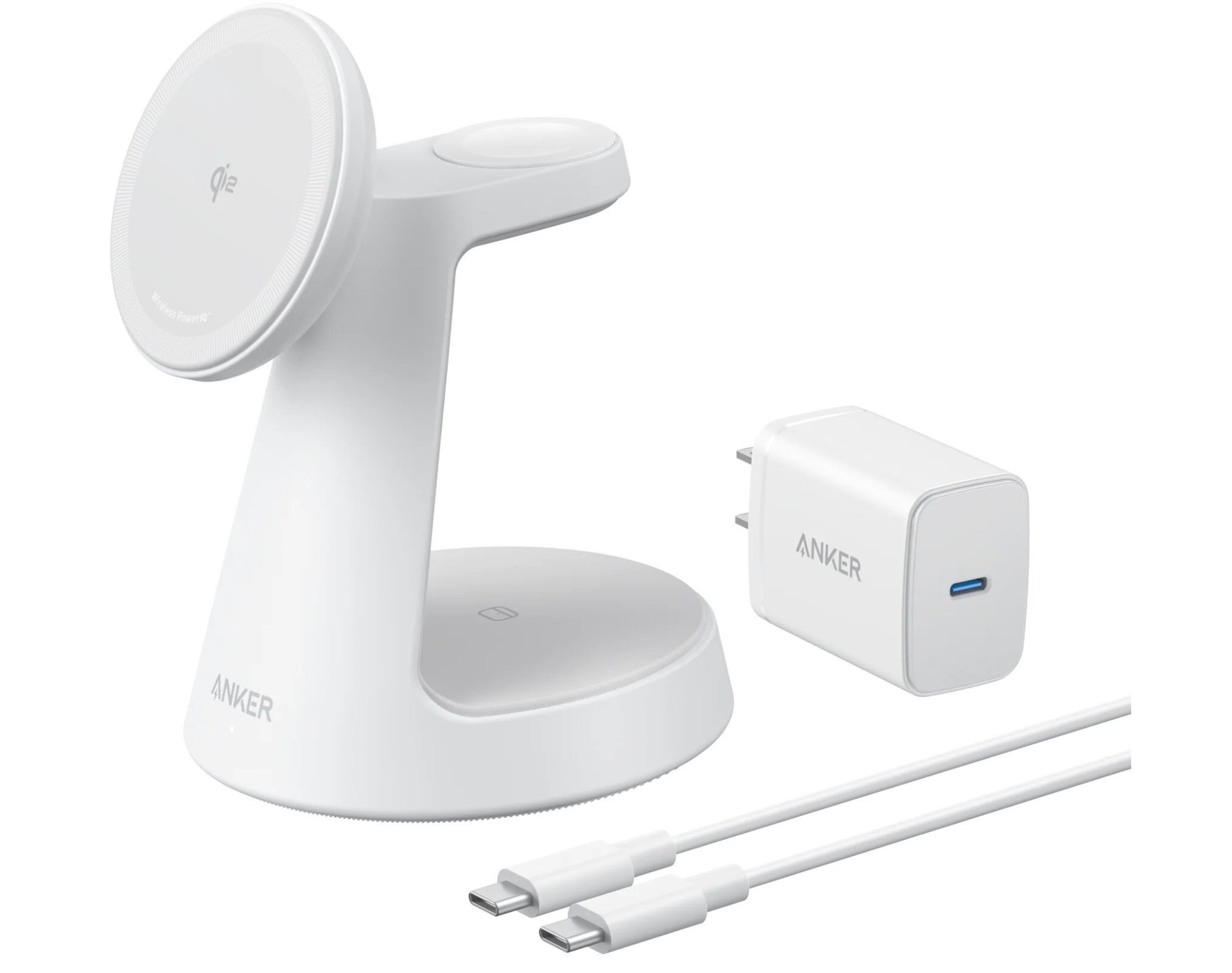 Ładowarka indukcyjna ANKER B25M4G21 MagGo 3w1 15W Biały Qi2 MagSafe