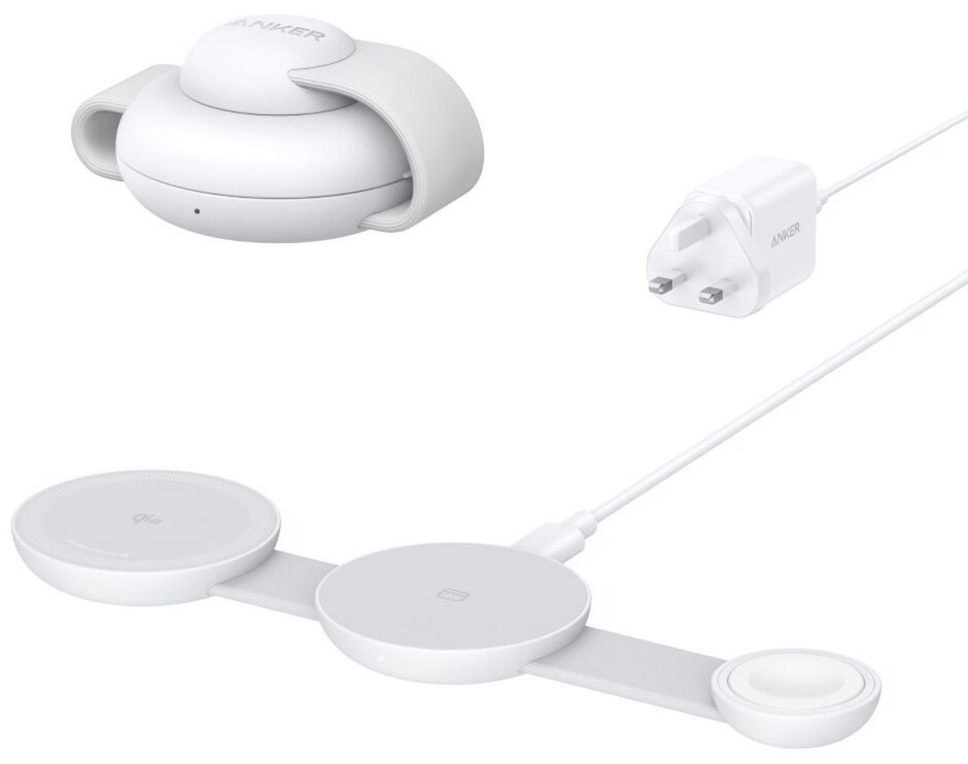 Ładowarka indukcyjna ANKER MagGo 15W 3w1 B25M8H21 Biały Qi2 MagSafe