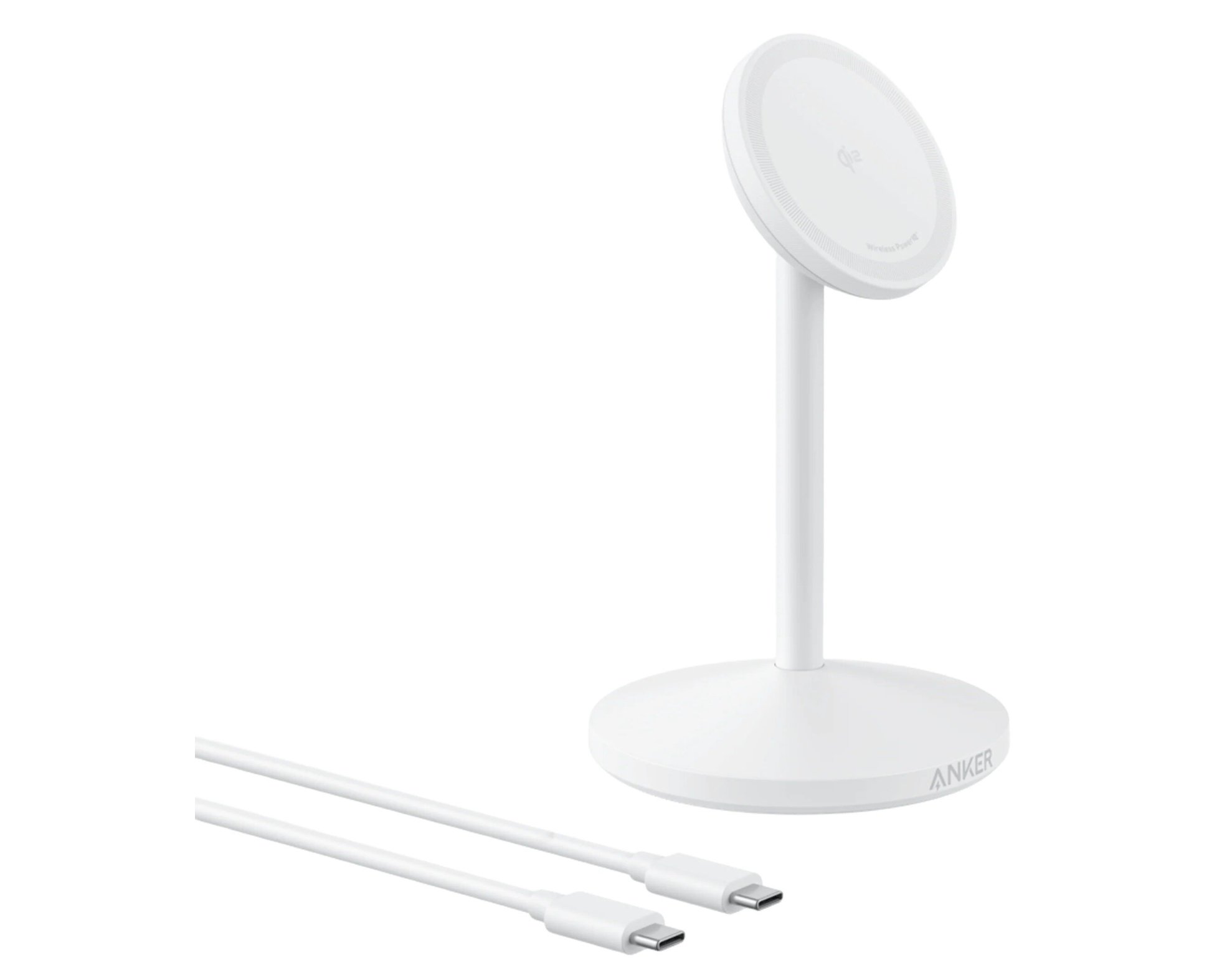 Ładowarka indukcyjna ANKER MagGo Stand 15W Biały Qi2 MagSafe