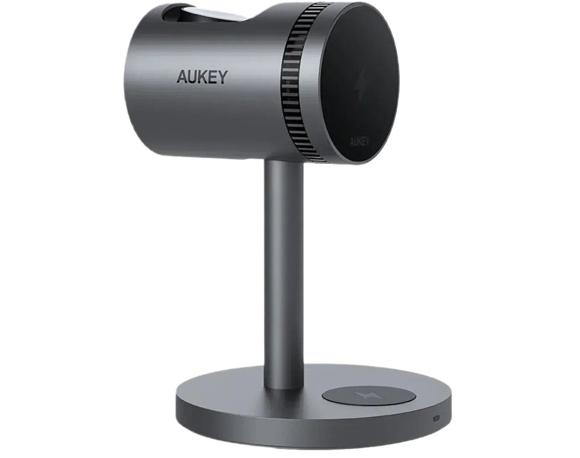 Ładowarka indukcyjna AUKEY LC-MC311A 3w1 Pro 15W z chłodzeniem Szary MagSafe