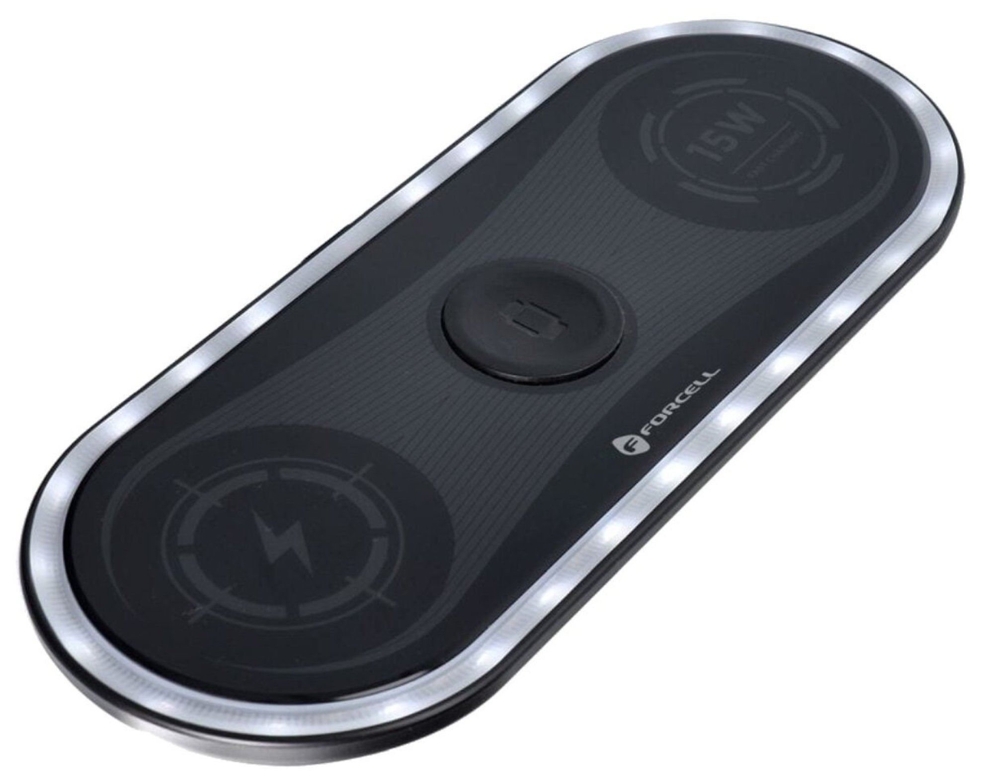 Ładowarka indukcyjna FORCELL F-Energy Ellipse 3w1 15W Czarny Qi MagSafe