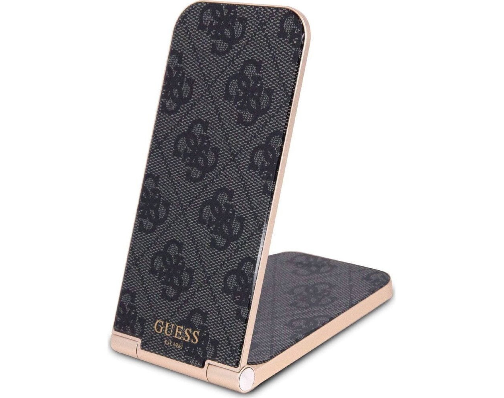 Ładowarka indukcyjna GUESS 4G Pattern 2w1 15W Czarny MagSafe