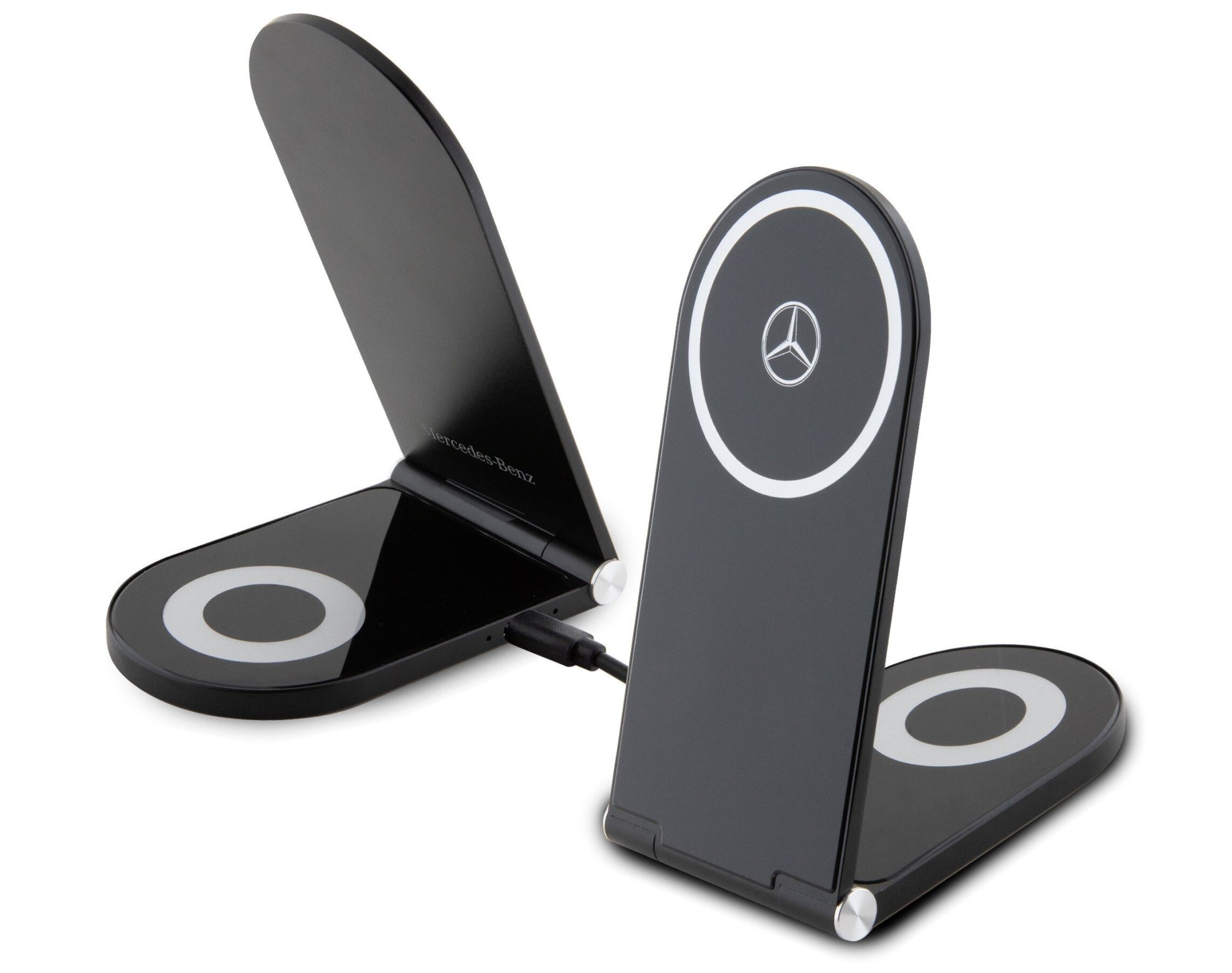 Ładowarka indukcyjna MERCEDES Silver Star 2w1 15W Czarny MagSafe