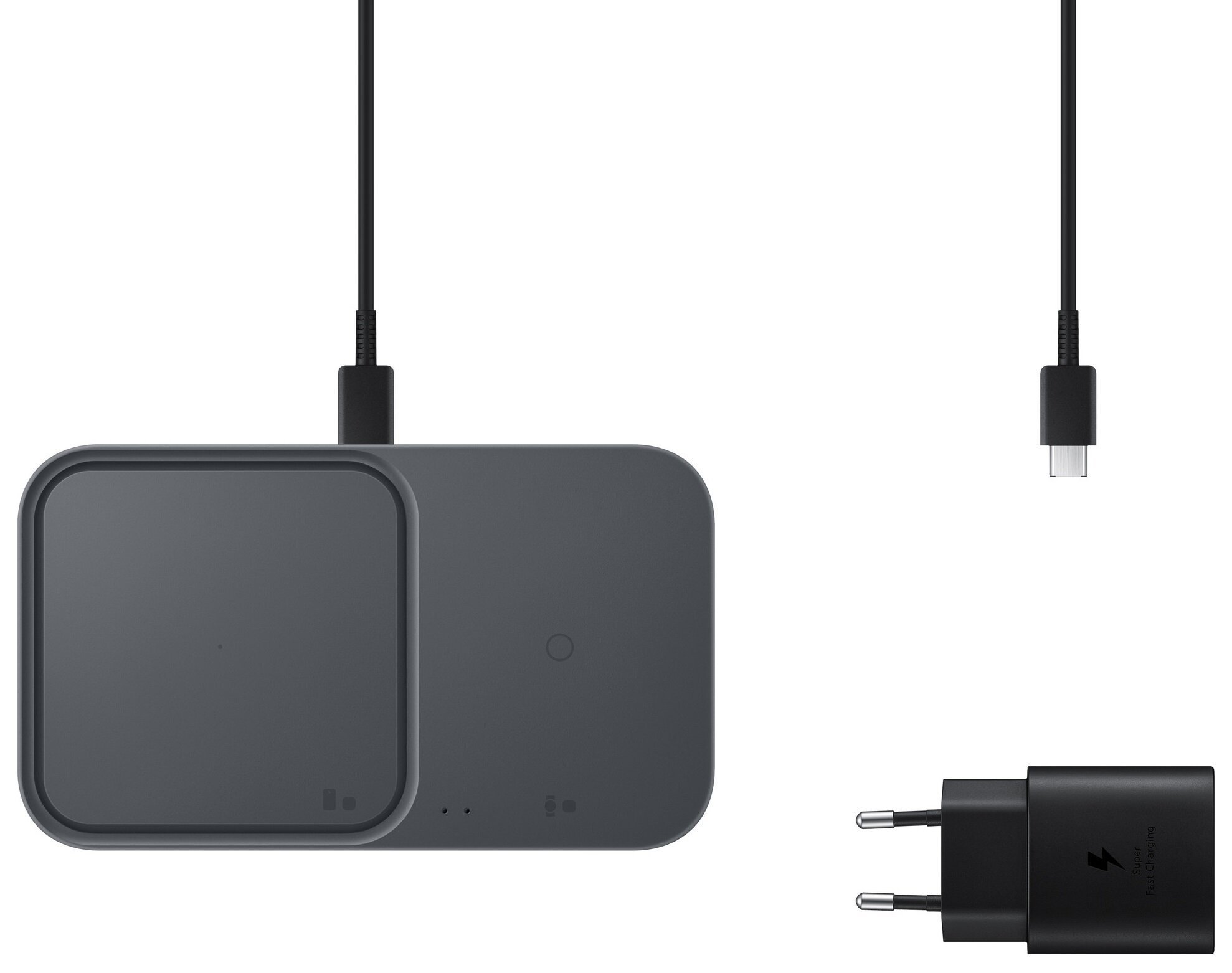 Ładowarka indukcyjna SAMSUNG Duo EP-P5400TBEGEU 15W Szary Qi MagSafe