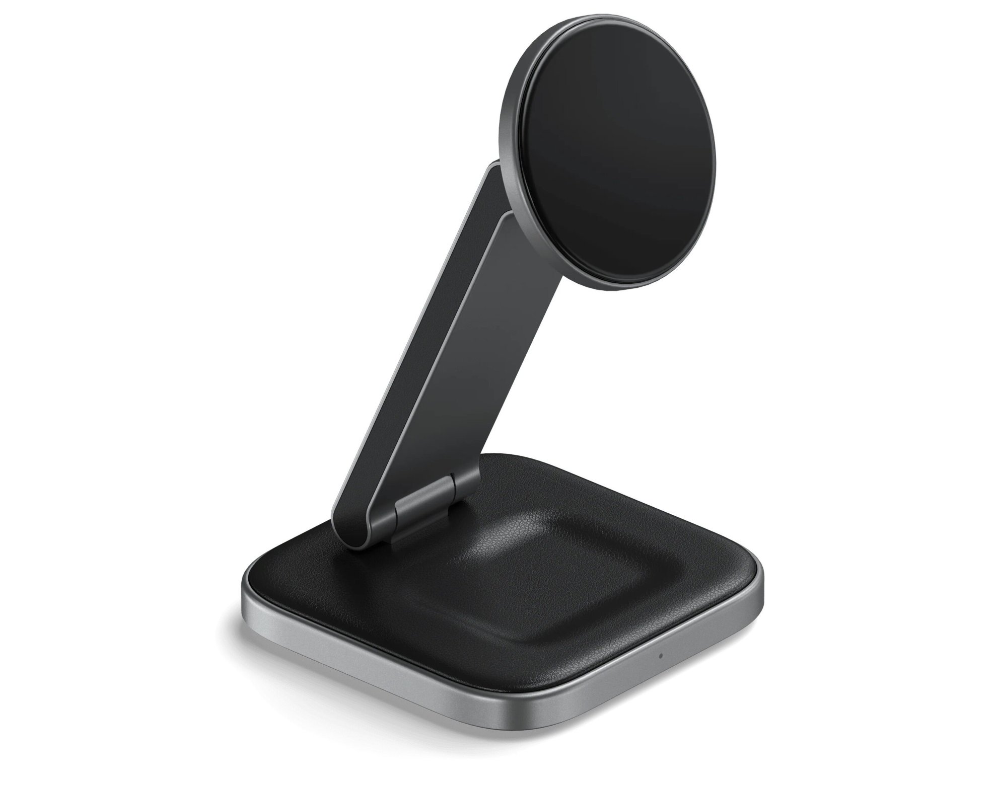 Ładowarka indukcyjna SATECHI 2w1 Foldable Charging Stand 15W Szary Qi2 MagSafe