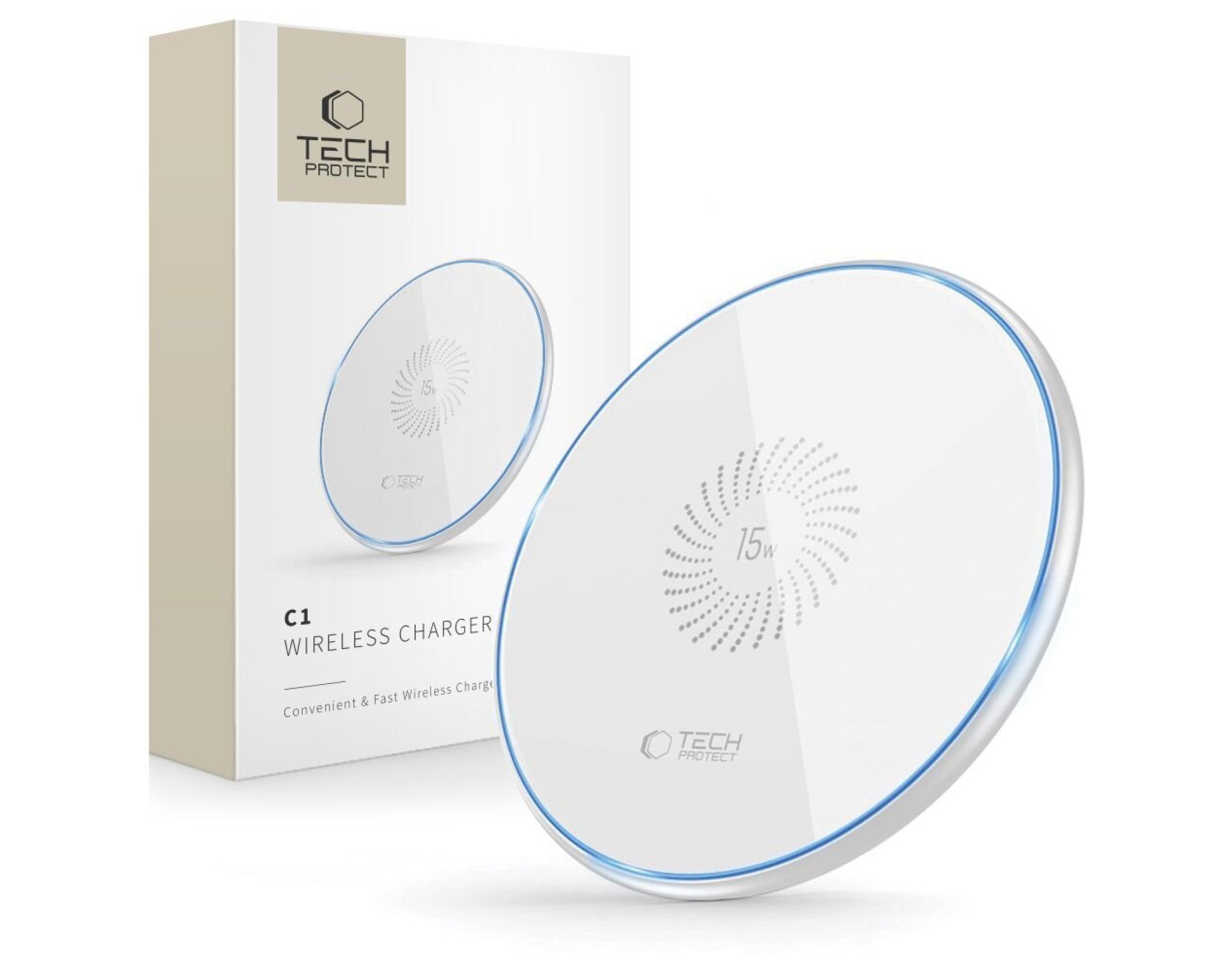 Ładowarka indukcyjna TECH-PROTECT QI15W-C1 15W Biały Qi MagSafe
