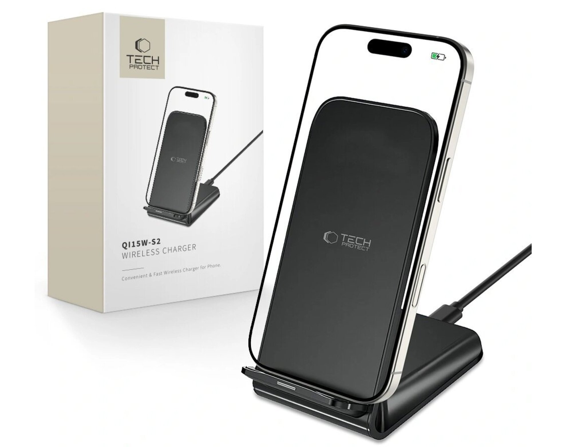 Ładowarka indukcyjna TECH-PROTECT QI15W-S2 15W Czarny Qi MagSafe