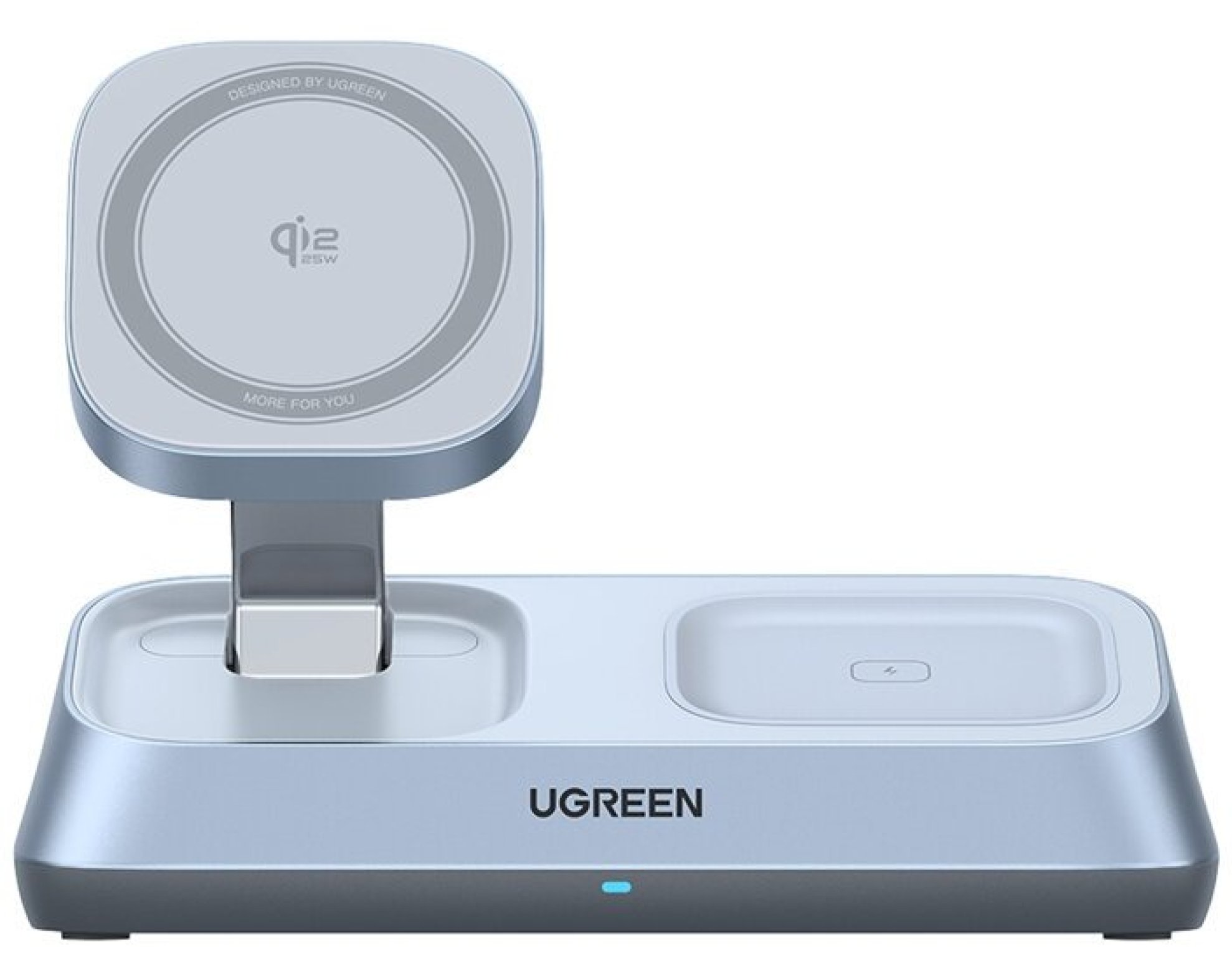 Ładowarka indukcyjna UGREEN W711 3w1 25W Qi2 MagSafe Szary