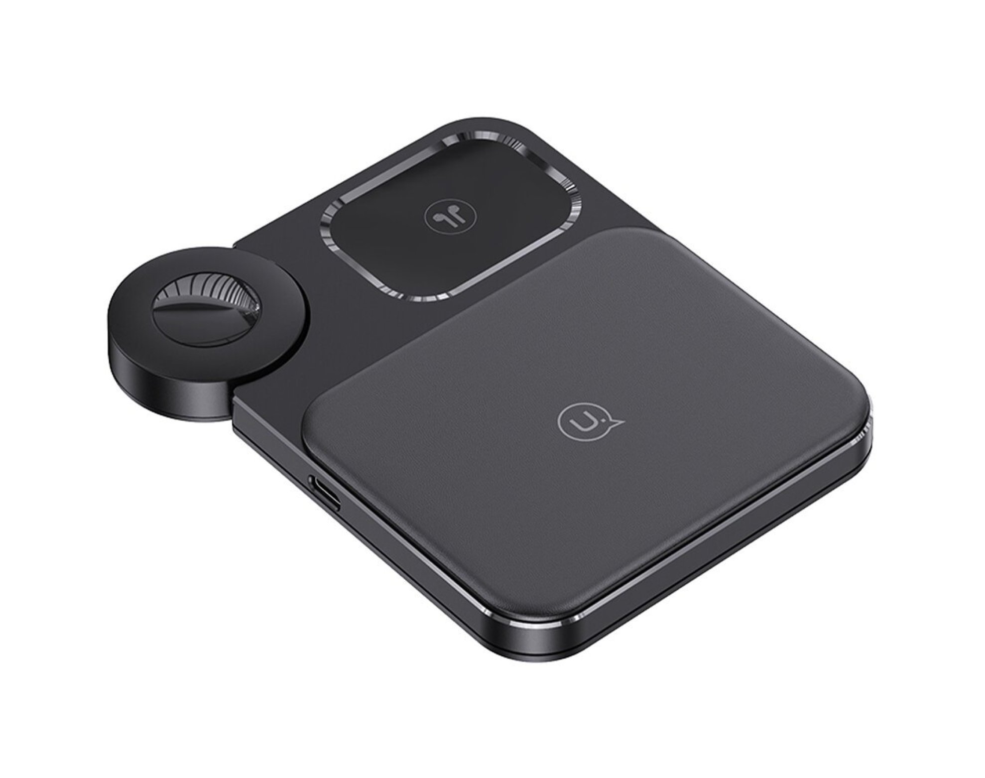 Ładowarka indukcyjna USAMS 3w1 CD190WXC01 (US-CD190) 15W Czarny Qi MagSafe