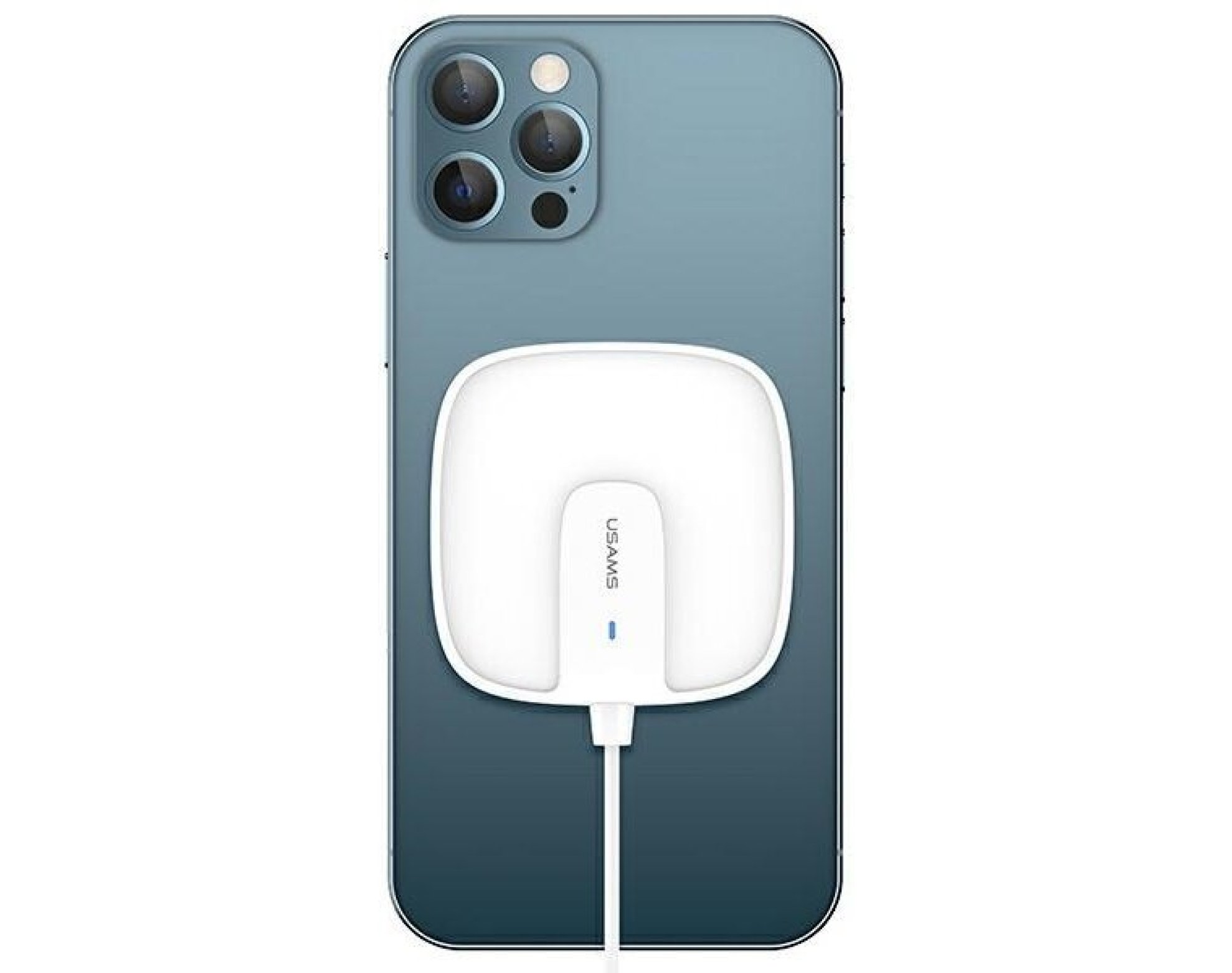 Ładowarka indukcyjna USAMS CD159DZ02 15W Biały Qi MagSafe