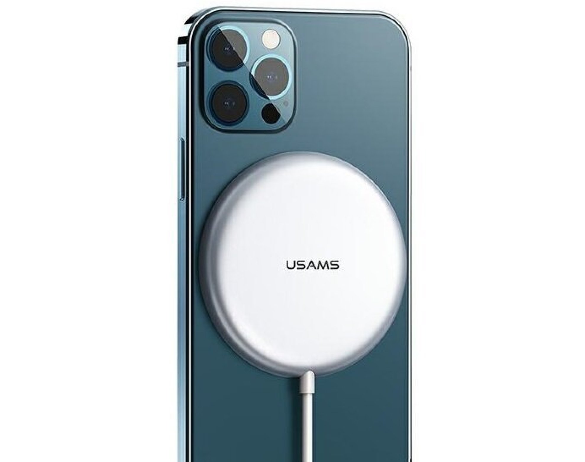 Ładowarka indukcyjna USAMS CD160DZ01 15W Srebrny Qi MagSafe