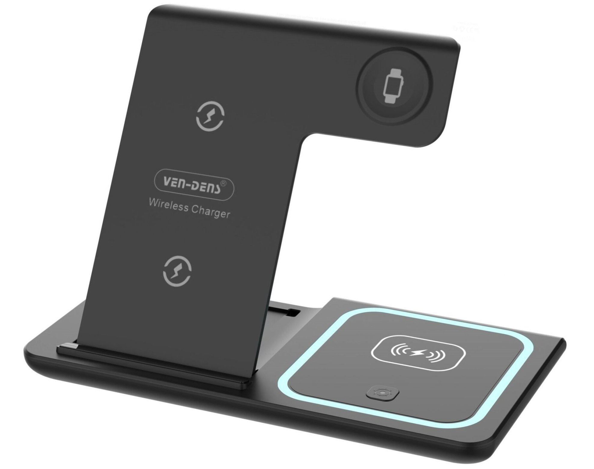 Ładowarka indukcyjna VEN-DENS VD-WLC001 3w1 15W Czarny