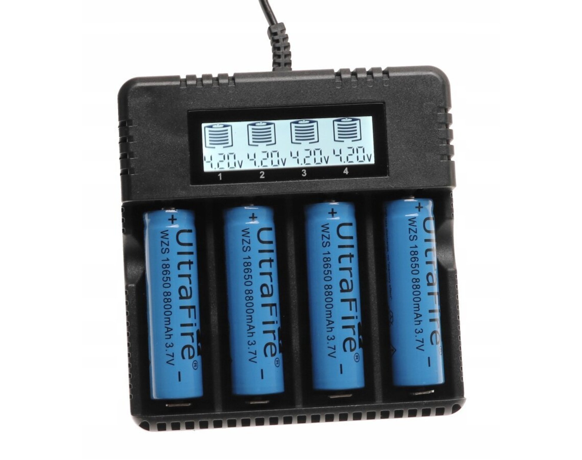 Ładowarka LCD do akumulatorków 18650 26650 18650 3.7v 4.2v 3000mA 1325