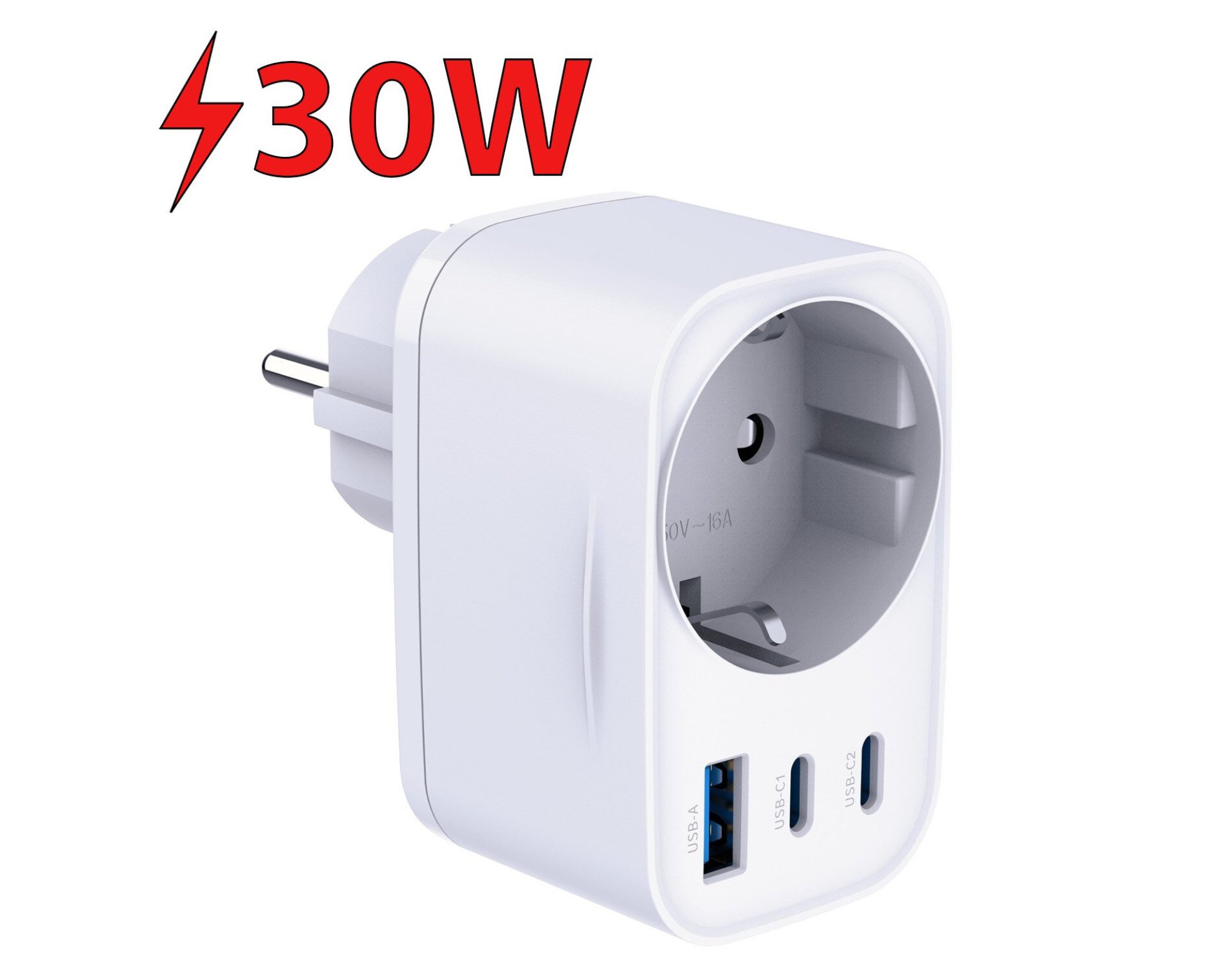 Ładowarka sieciowa 3MK Comfort Charger GaN 30W Biały