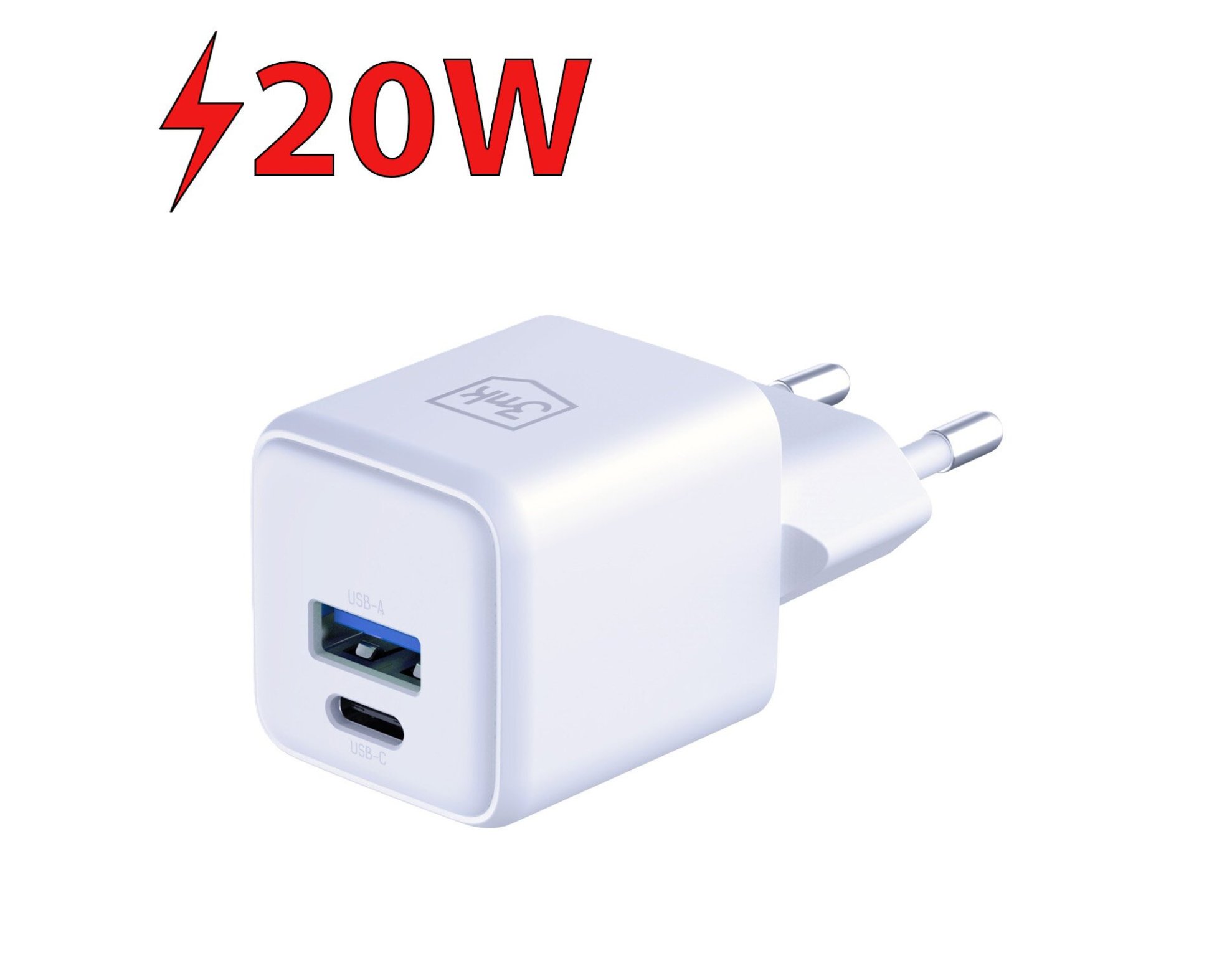 Ładowarka sieciowa 3MK Hyper GaN Charger 20W Biały