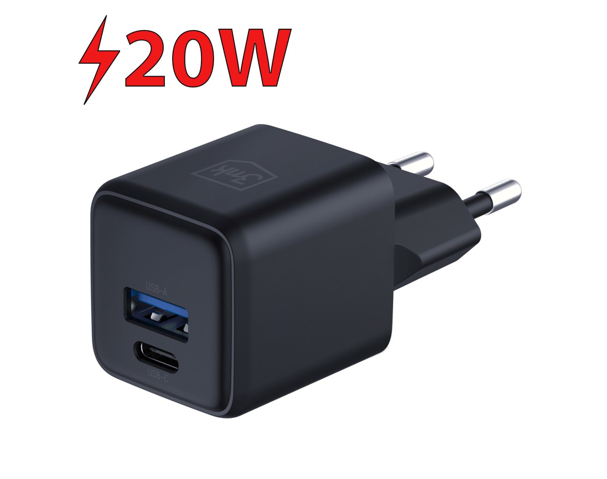 Ładowarka sieciowa 3MK Hyper GaN Charger 20W Czarny