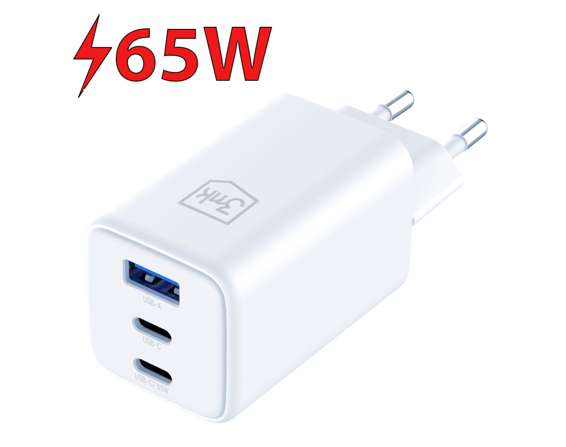 Ładowarka sieciowa 3MK Hyper GaN Charger 65W Biały